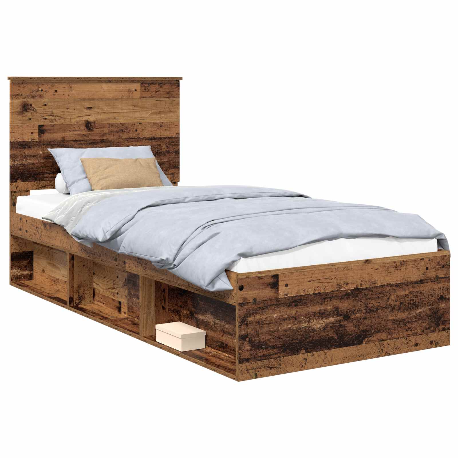 Krevetna konstrukcija Staro drvo 90 x 190 cm Čvrsto borovo drvo