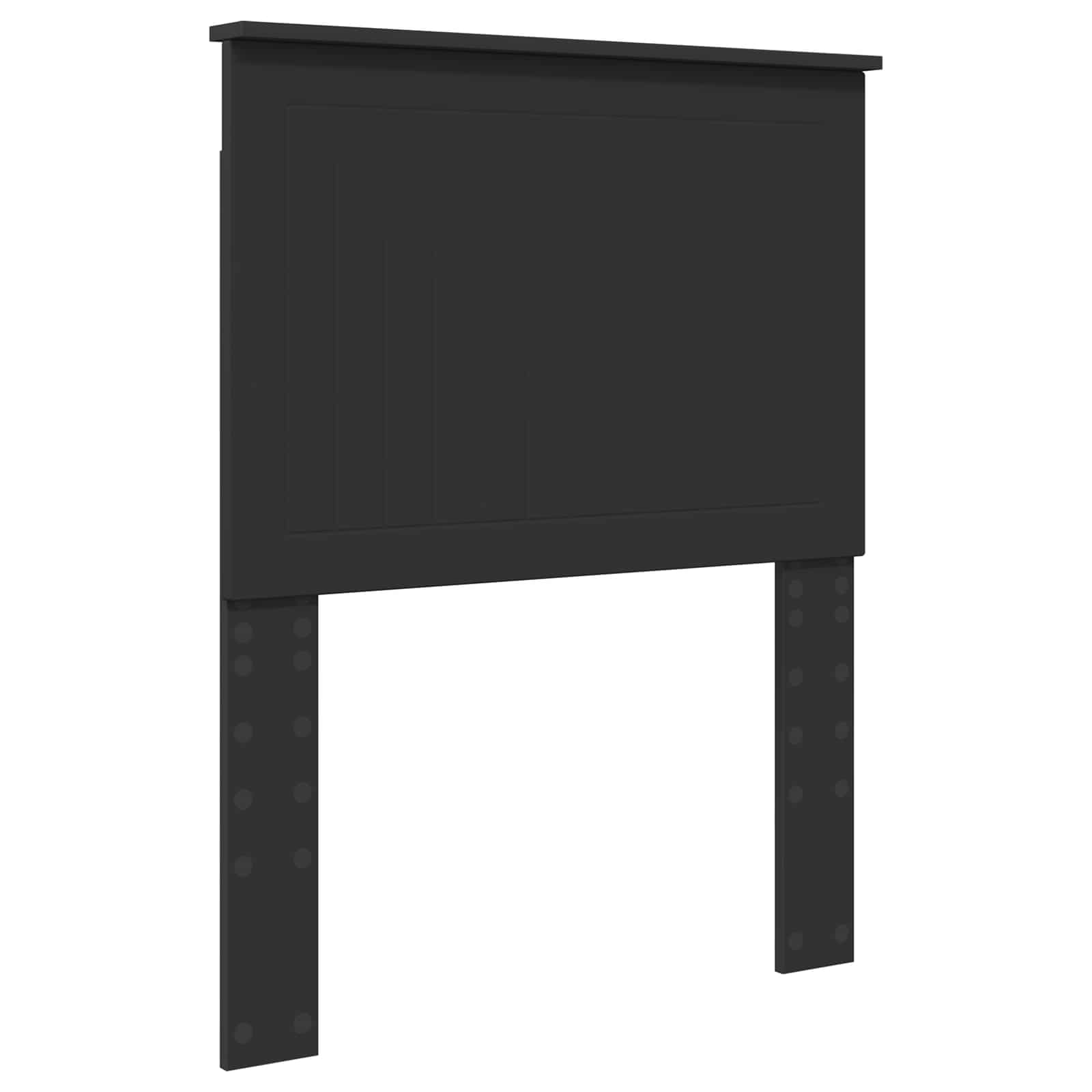 Krevetna konstrukcija Crna 75 x 190 cm Čvrsto borovo drvo