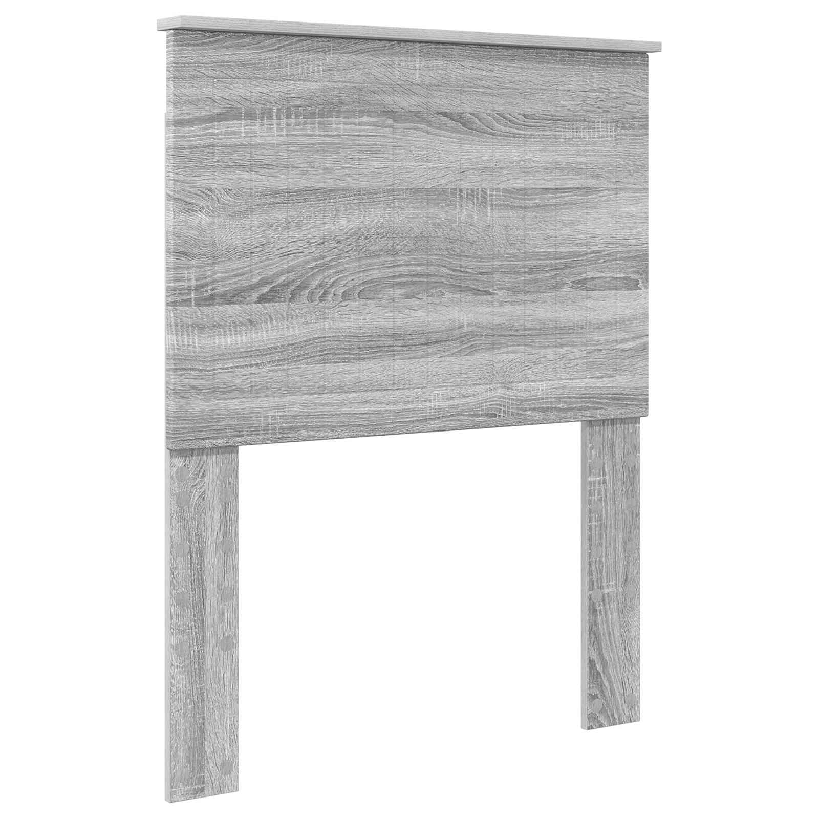 Krevetna konstrukcija s uzglavljem Siva Sonoma 75 x 190 cm