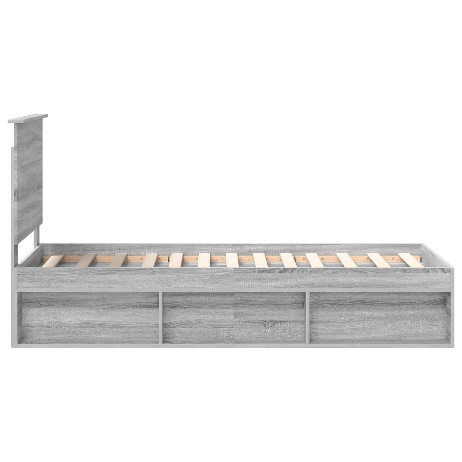 Krevetna konstrukcija s uzglavljem Siva Sonoma 75 x 190 cm