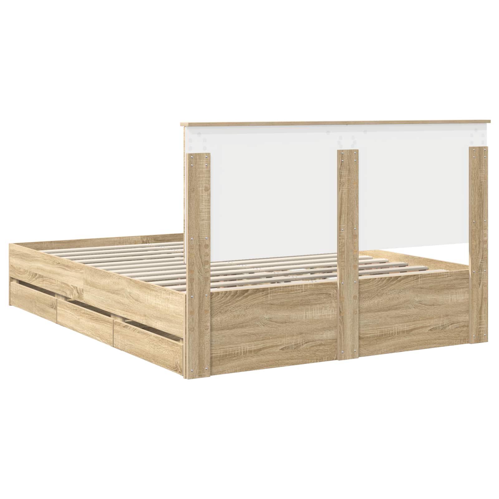 Krevetna konstrukcija s ladicama Sonoma hrast 150 x 200 cm