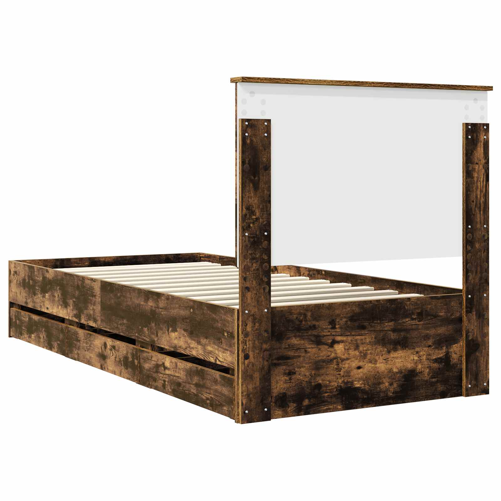 Krevetna konstrukcija s ladicama Dimljeni hrast 90 x 190 cm