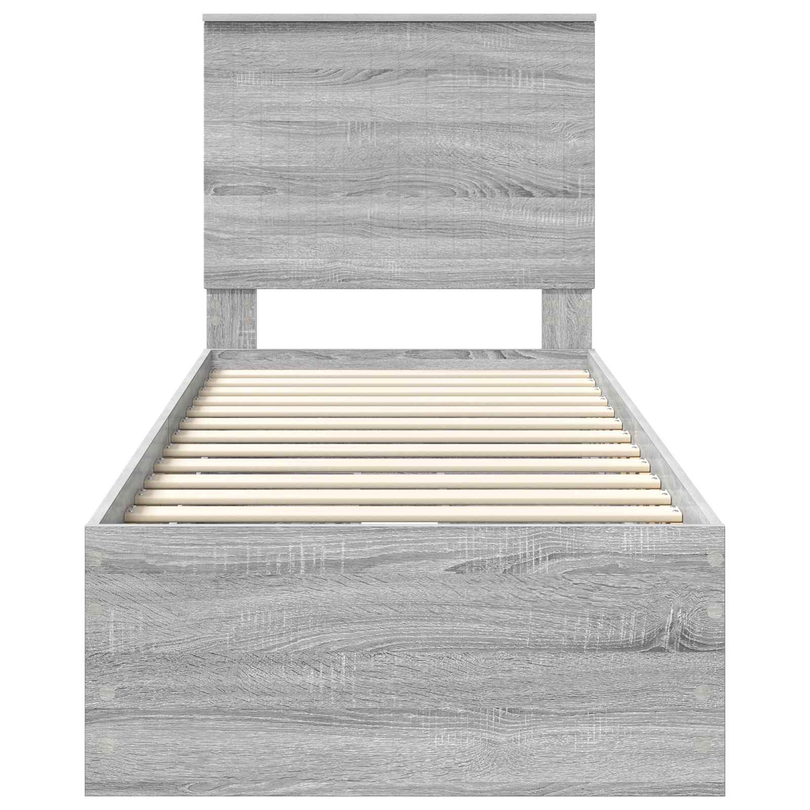 Krevetna konstrukcija Siva Sonoma 75 x 190 cm Inženjersko Drvo
