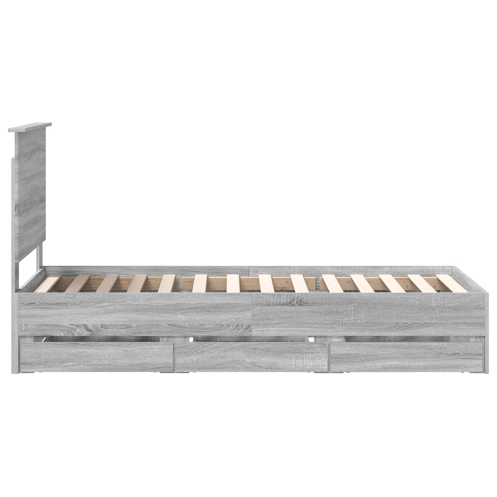 Krevetna konstrukcija Siva Sonoma 75 x 190 cm Inženjersko Drvo