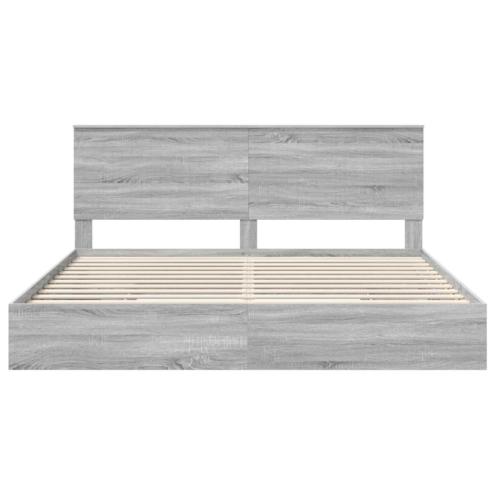 Krevet s od storage Siva Sonoma 200 x 200 cm Konstruirano drvo