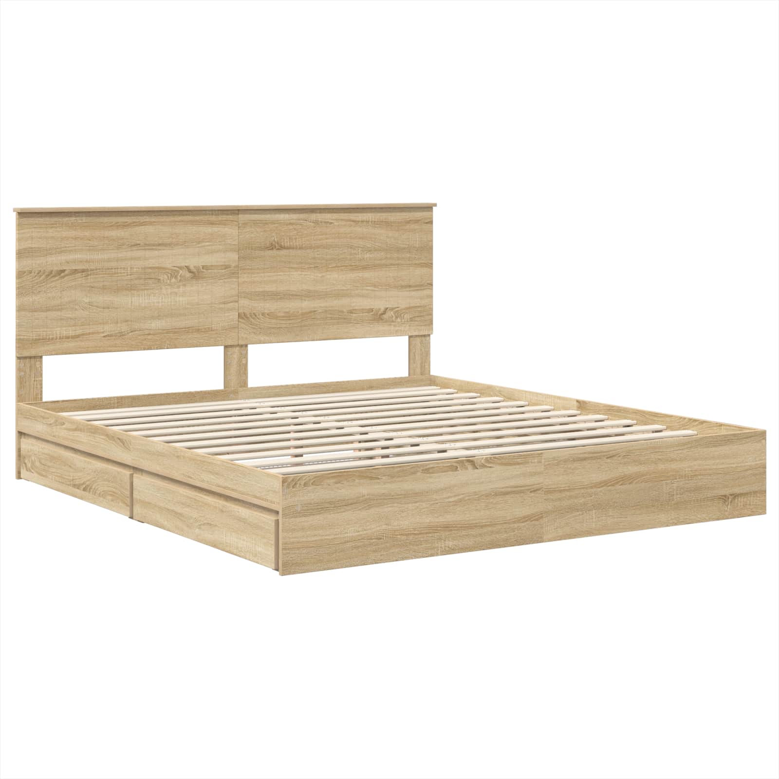 Krevet s od storage Sonoma hrast 180 x 200 cm Konstruirano drvo