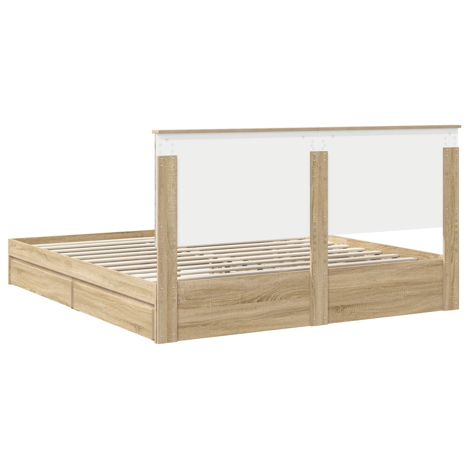 Krevet s od storage Sonoma hrast 180 x 200 cm Konstruirano drvo