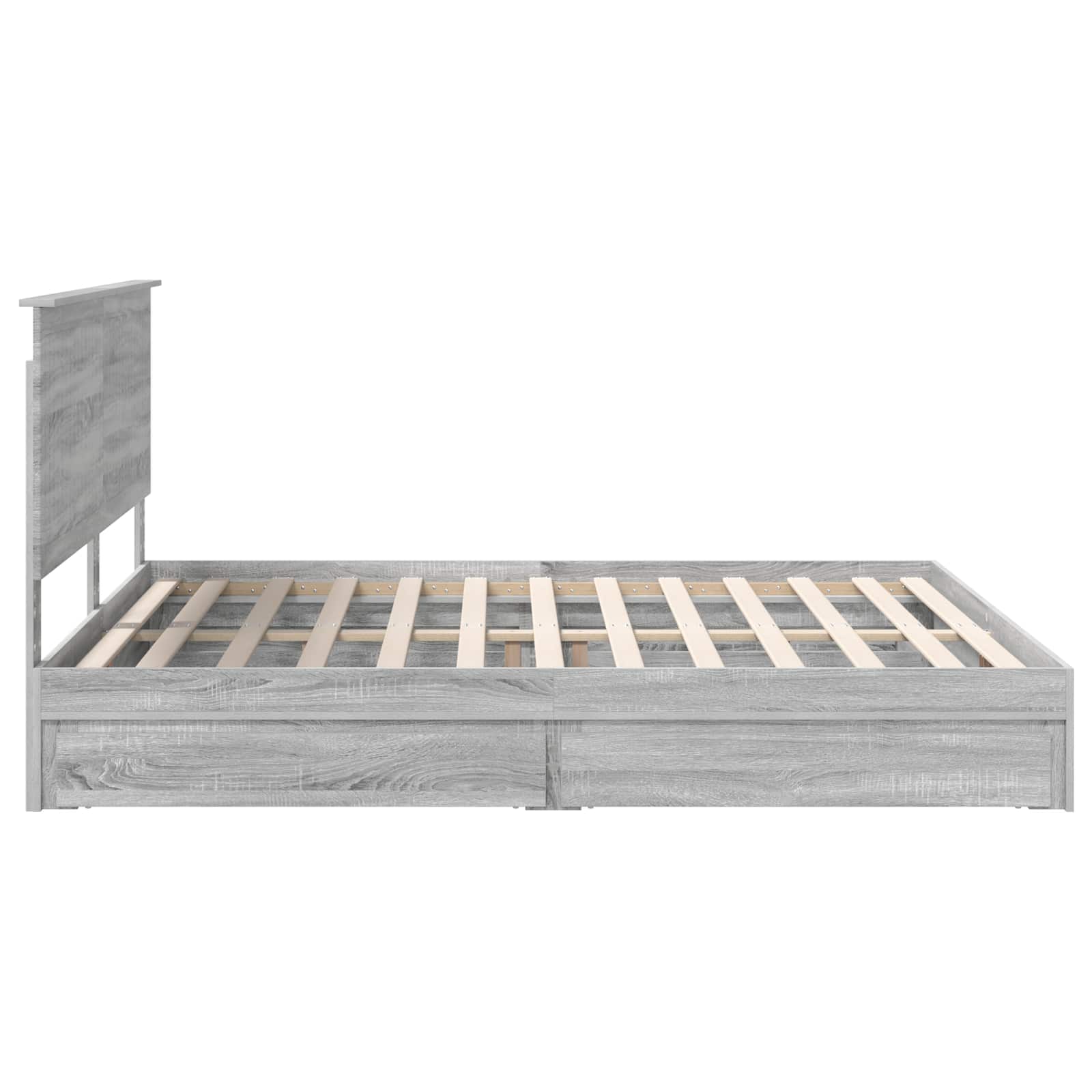 Krevet s od storage Siva Sonoma 180 x 200 cm Konstruirano drvo