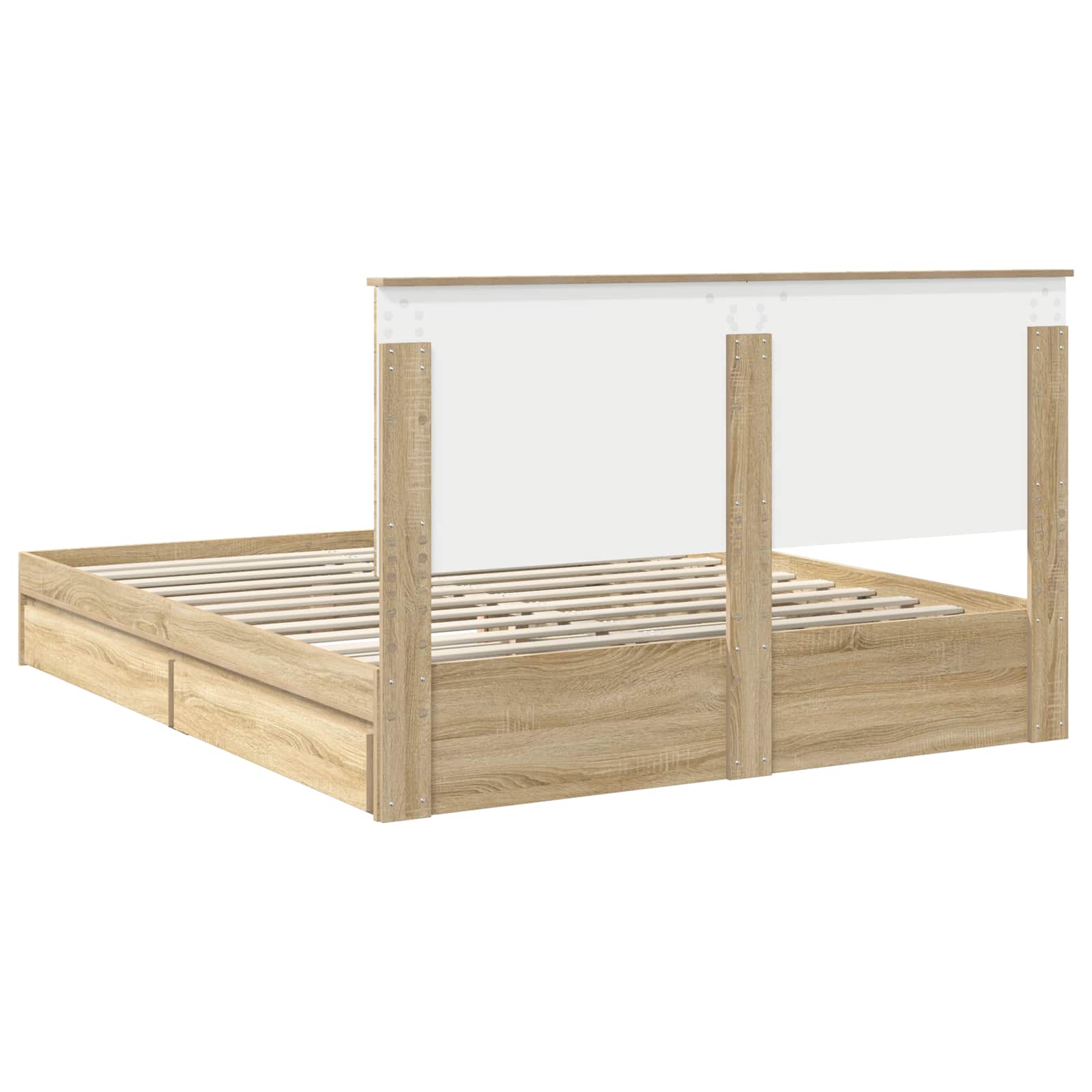 Krevet s od storage Sonoma hrast 160 x 200 cm Konstruirano drvo