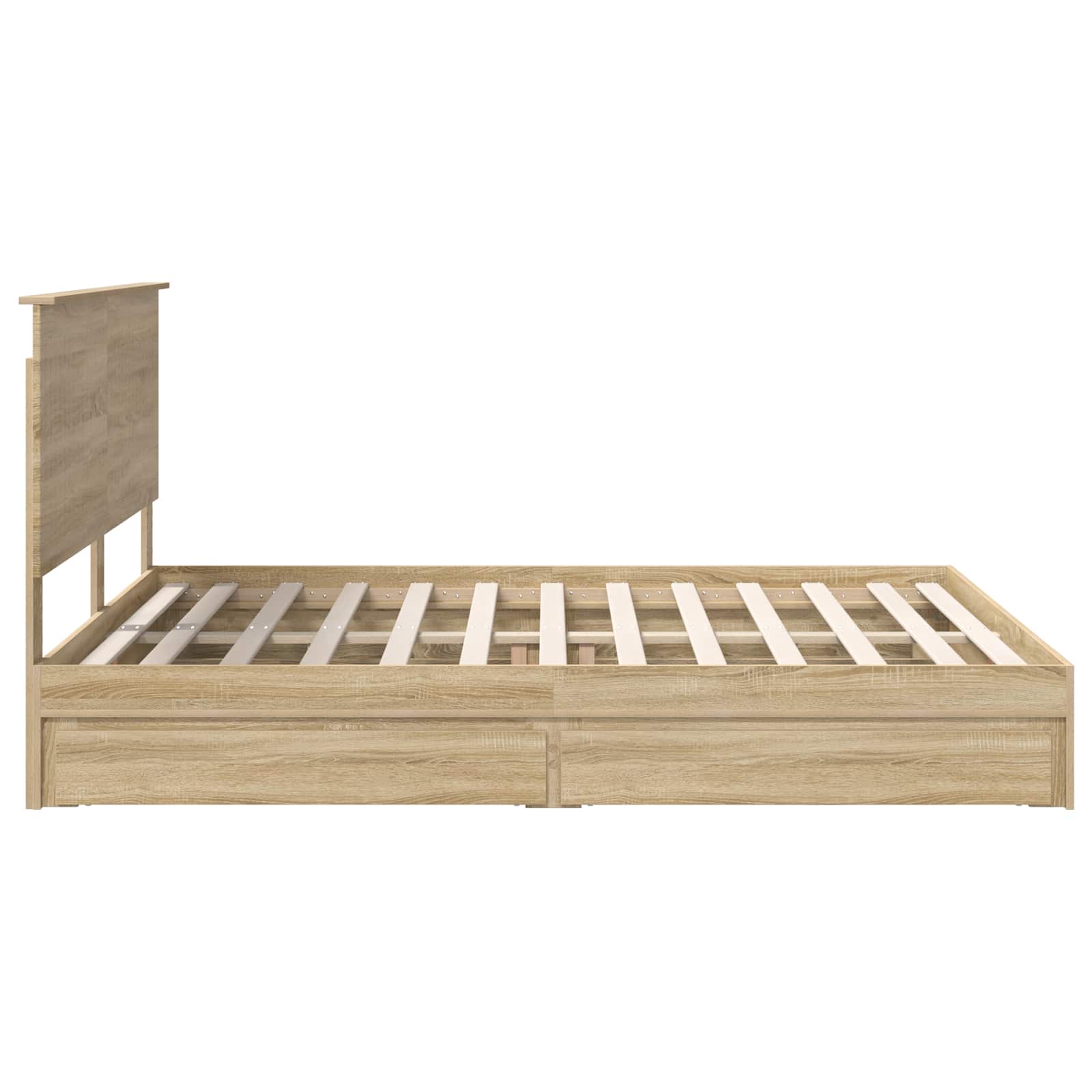 Krevet s od storage Sonoma hrast 160 x 200 cm Konstruirano drvo