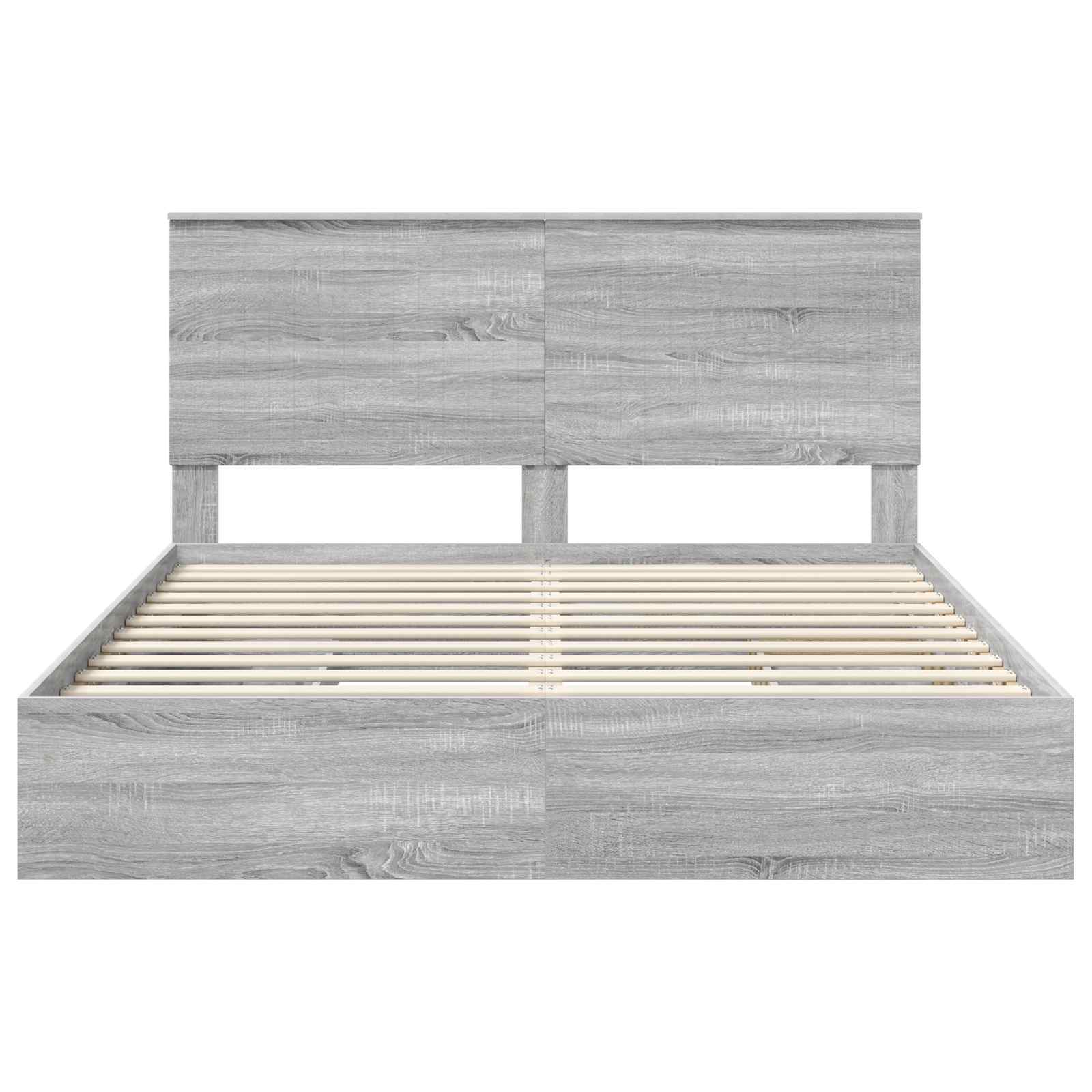 Krevet s od storage Siva Sonoma 160 x 200 cm Konstruirano drvo