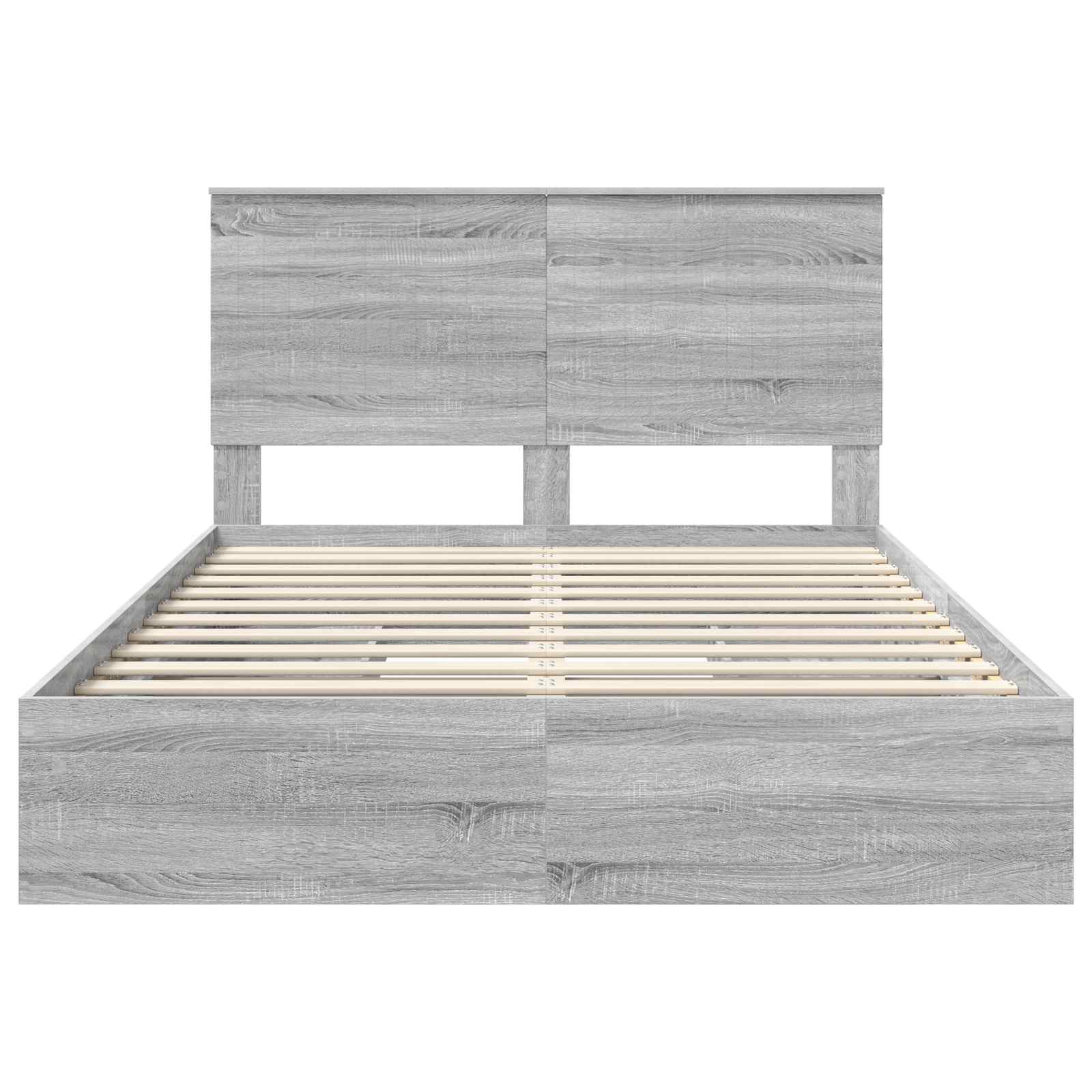 Krevet s od storage Siva Sonoma 140 x 200 cm Konstruirano drvo