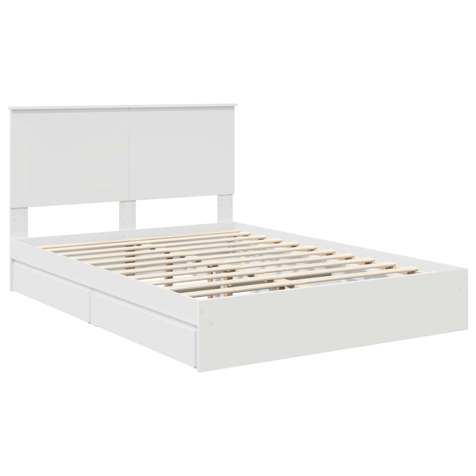 Krevet s od storage Bijelo 140 x 190 cm Konstruirano drvo