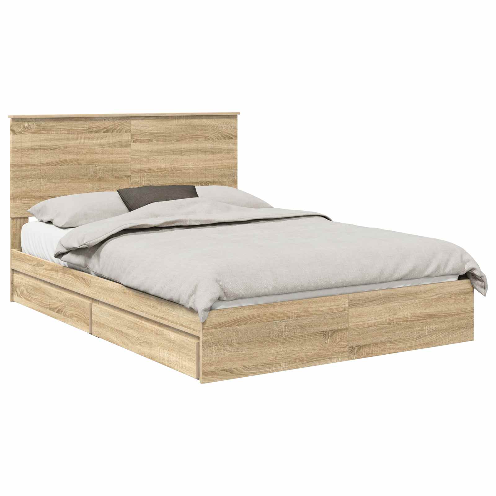 Krevet s od storage Sonoma hrast 140 x 190 cm Konstruirano drvo