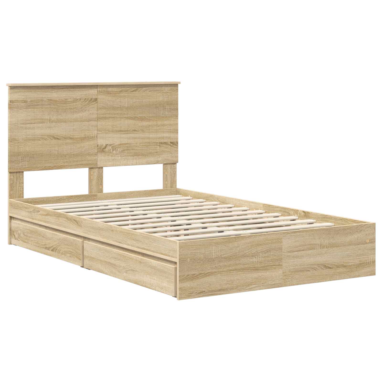 Krevet s od storage Sonoma hrast 120 x 200 cm Konstruirano drvo