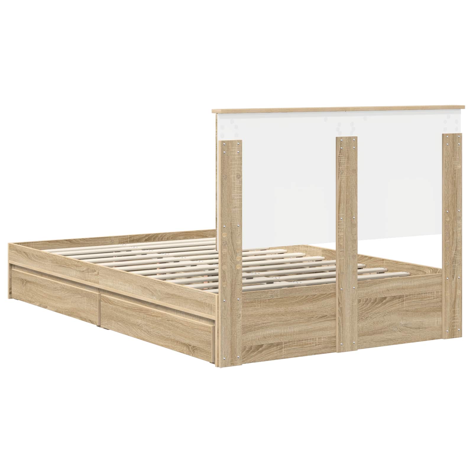 Krevet s od storage Sonoma hrast 120 x 200 cm Konstruirano drvo