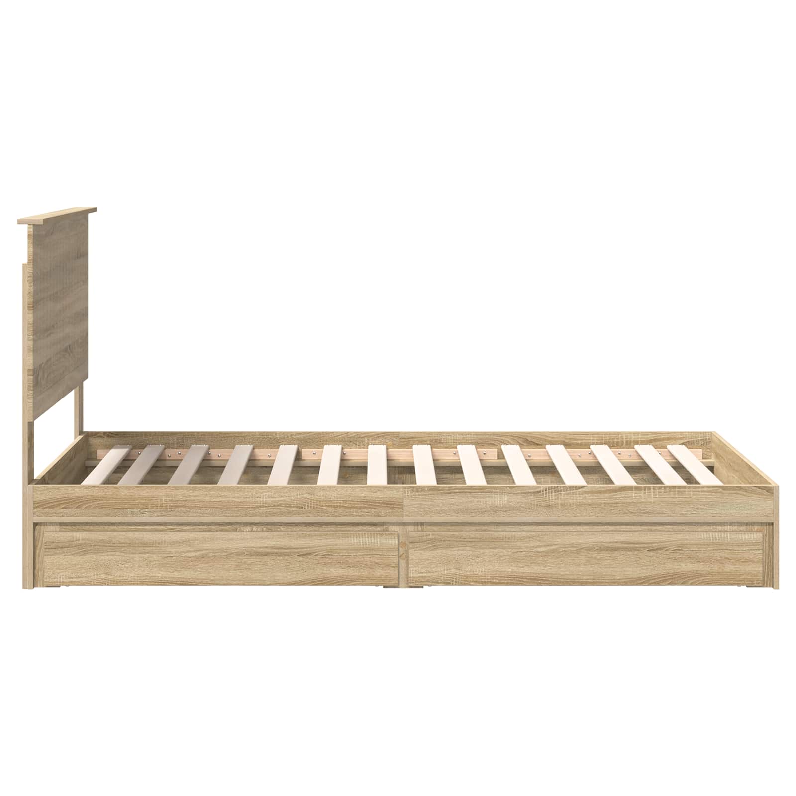 Krevet s od storage Sonoma hrast 100 x 200 cm Konstruirano drvo