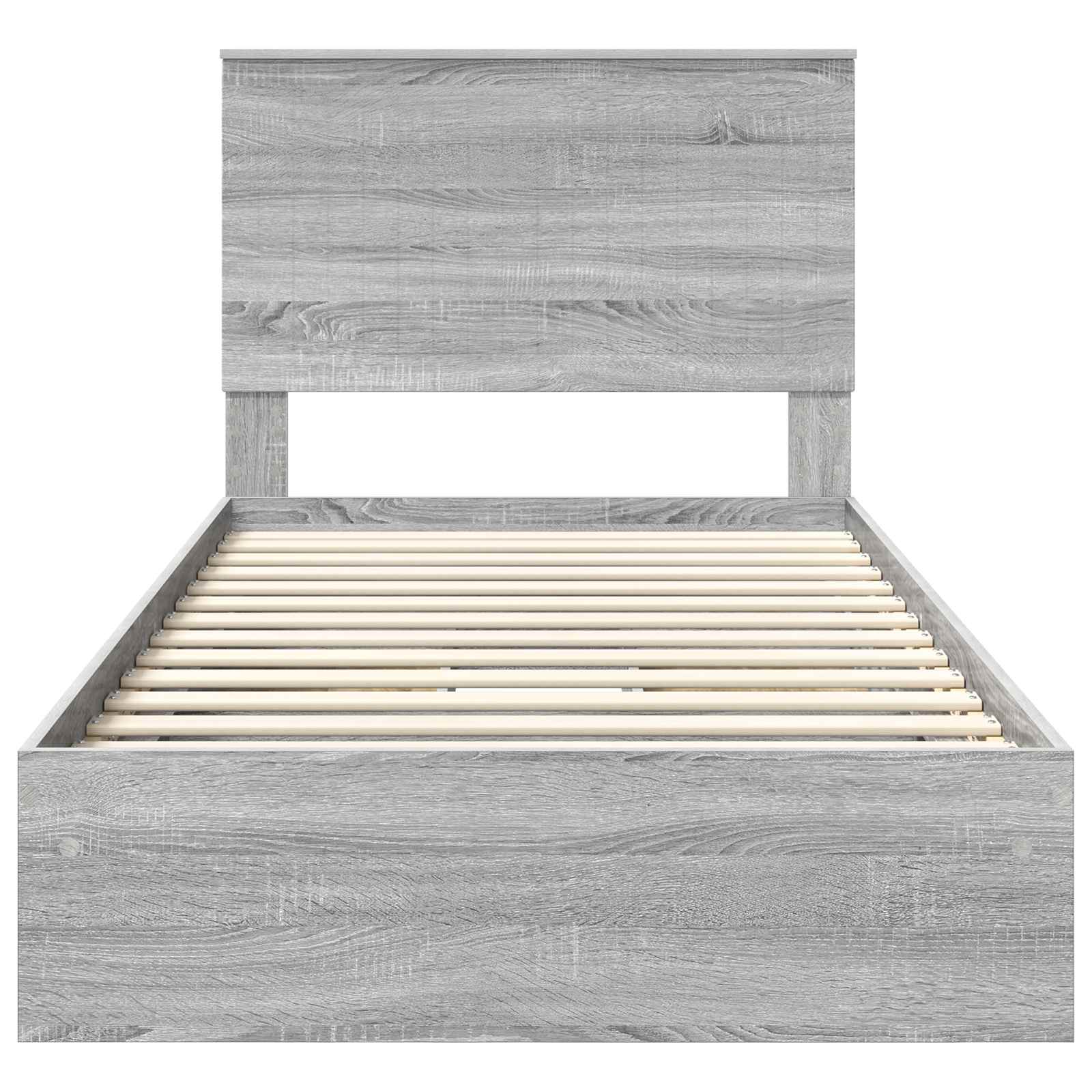 Krevet s od storage Siva Sonoma 100 x 200 cm Konstruirano drvo