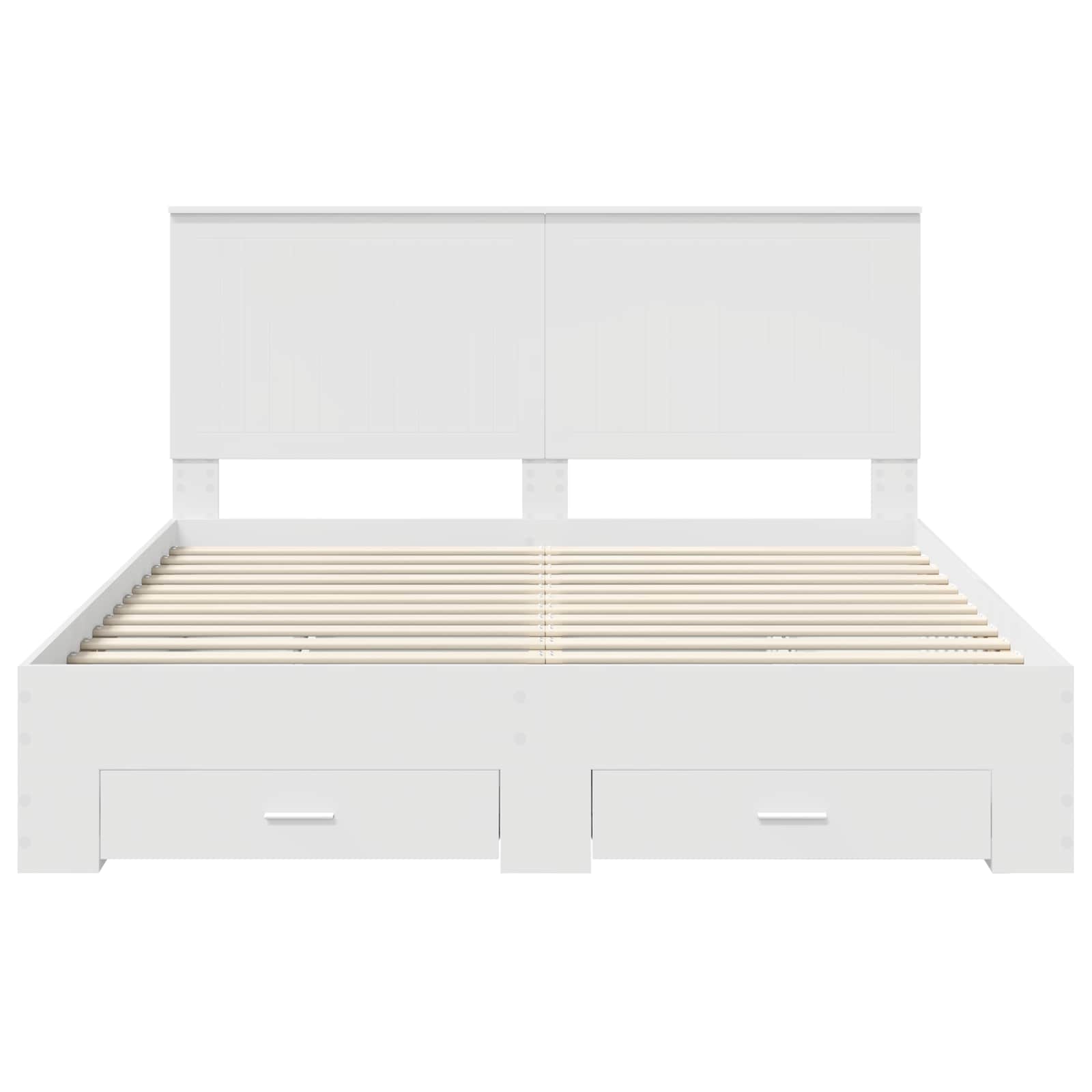 Krevetna konstrukcija Bijelo 160 x 200 cm Konstruirano drvo