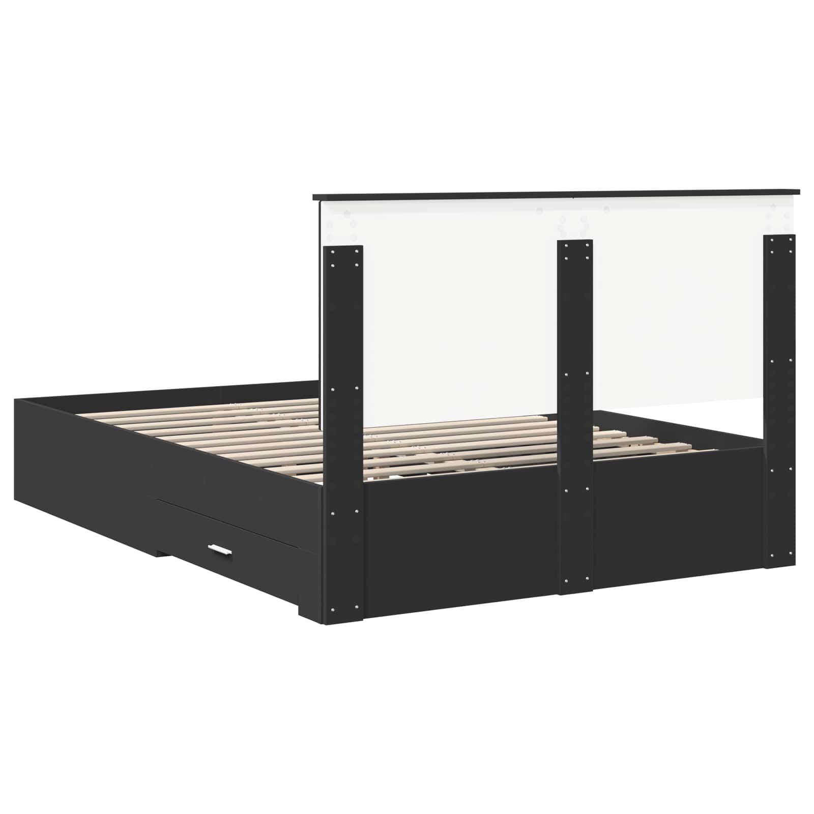 Krevetna konstrukcija Crna 135 x 190 cm Konstruirano drvo