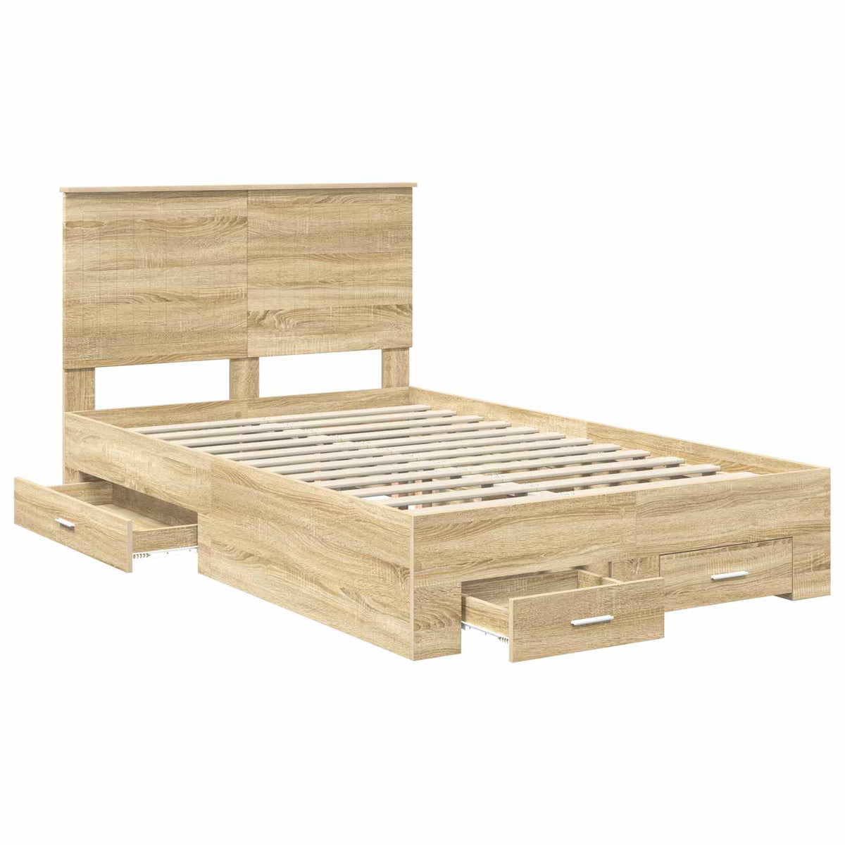 Krevetna konstrukcija s ladicama Sonoma hrast 120 x 200 cm