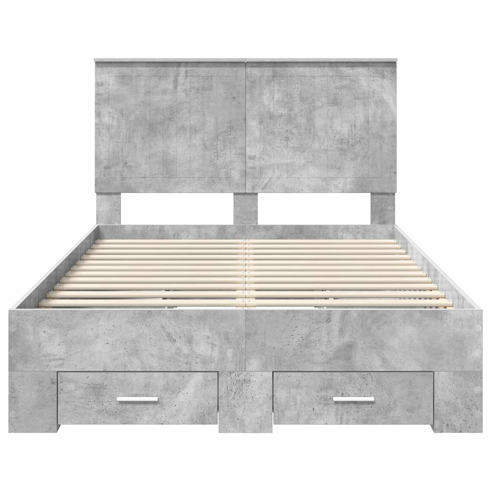 Krevetna konstrukcija s uzglavljem Betonski sivi 120 x 200 cm