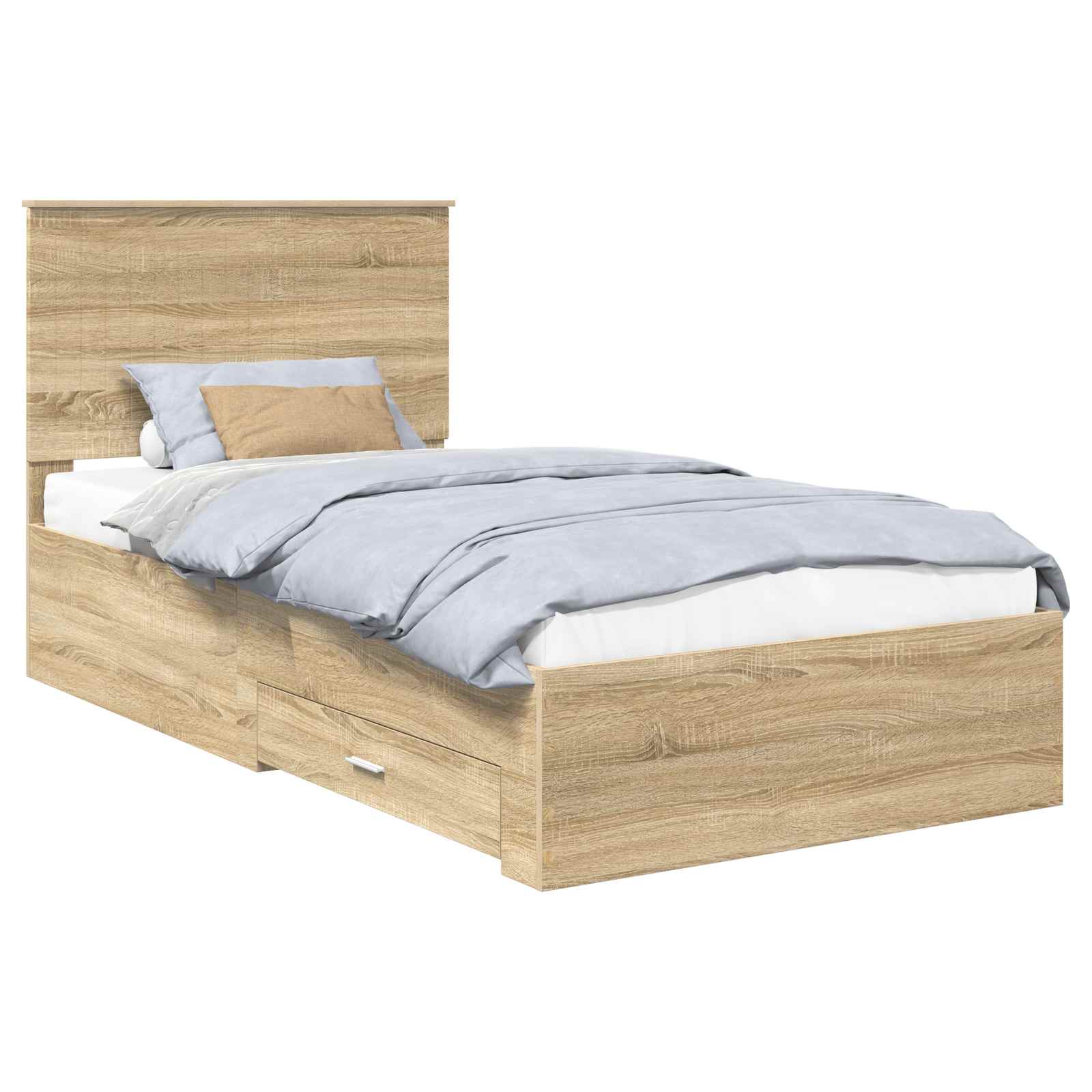 Krevetna konstrukcija s uzglavljem Sonoma hrast 100 x 200 cm