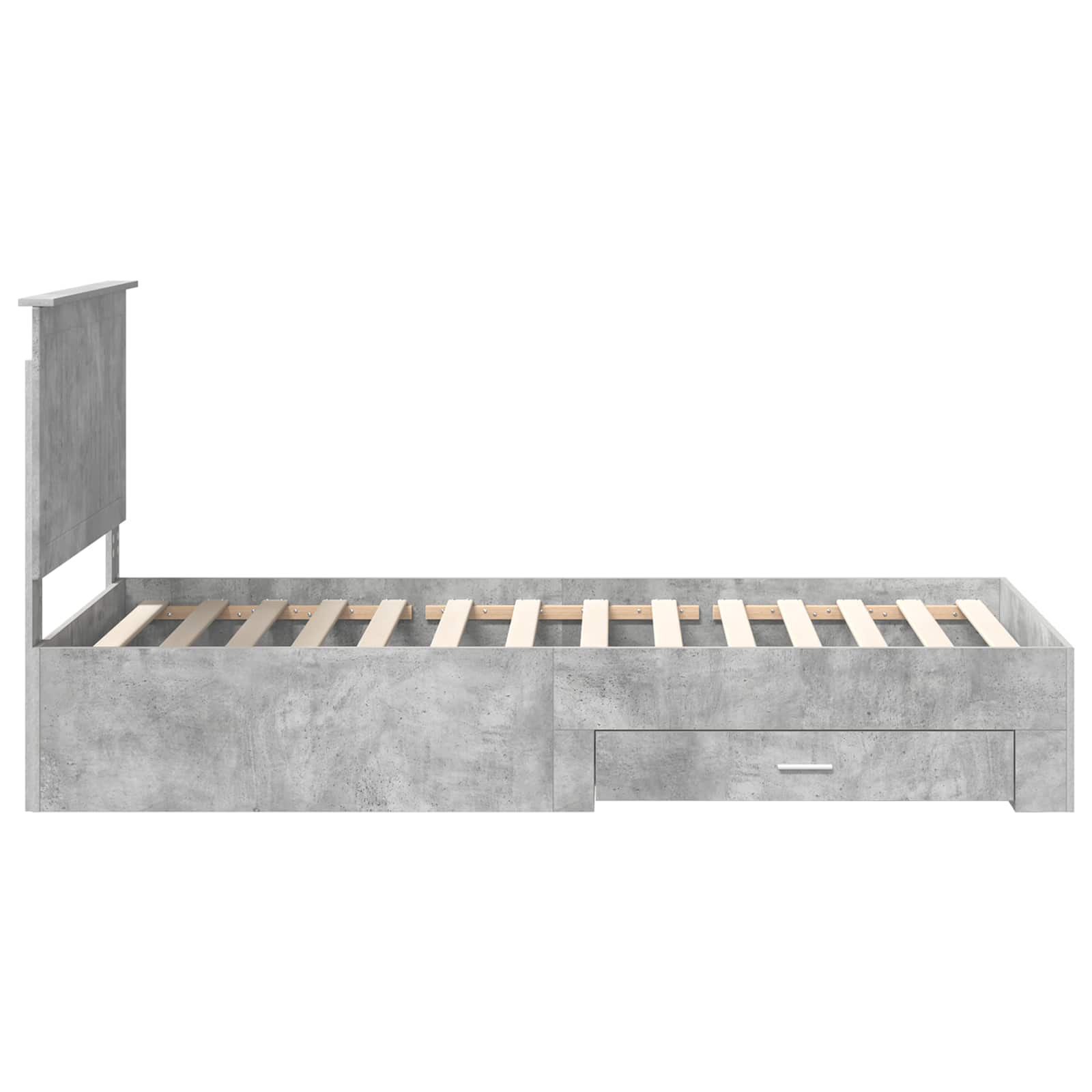 Krevetna konstrukcija s uzglavljem Betonski sivi 100 x 200 cm