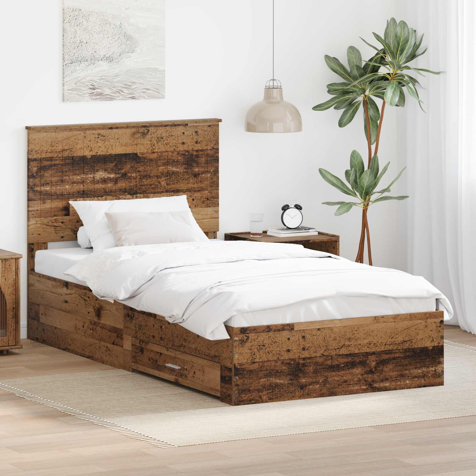 Krevetna konstrukcija Staro drvo 100 x 200 cm Konstruirano drvo