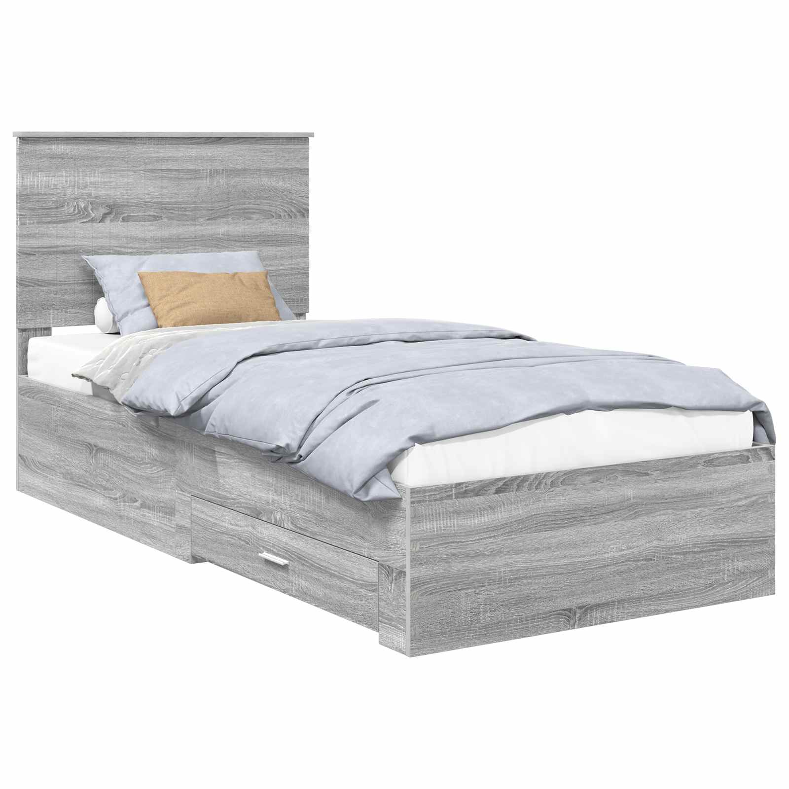 Krevetna konstrukcija Siva Sonoma 90 x 200 cm Konstruirano drvo