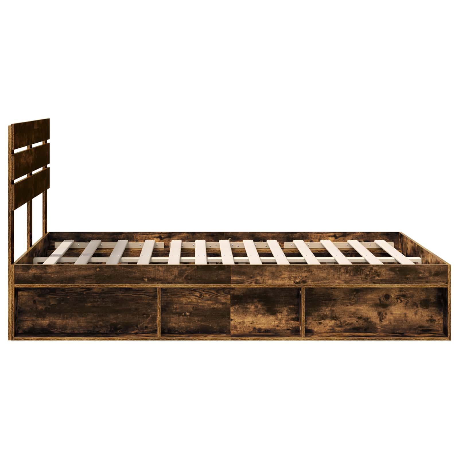 Krevetna konstrukcija s uzglavljem Dimljeni hrast 160 x 200 cm