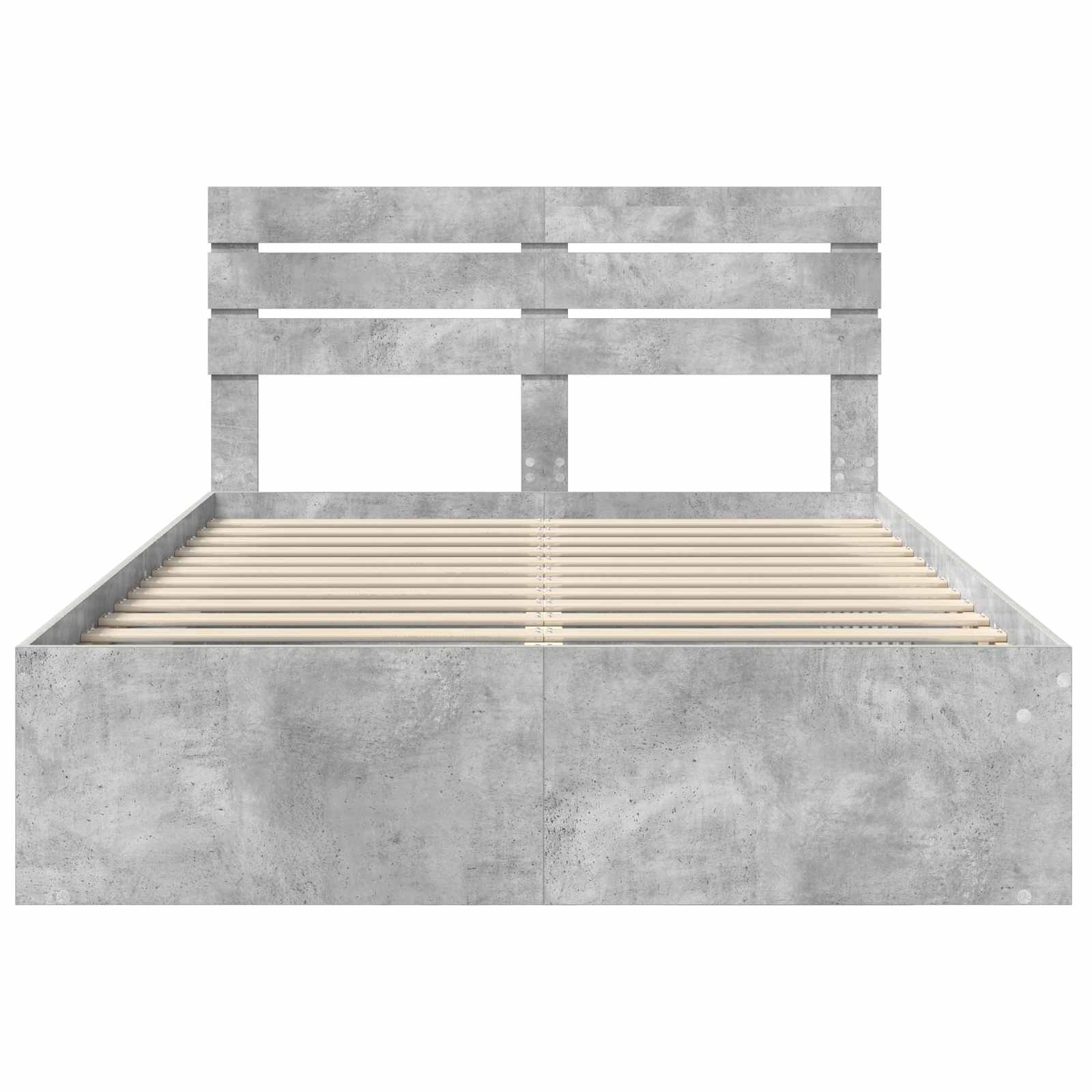 Krevetna konstrukcija s uzglavljem Betonska siva 150 x 200 cm