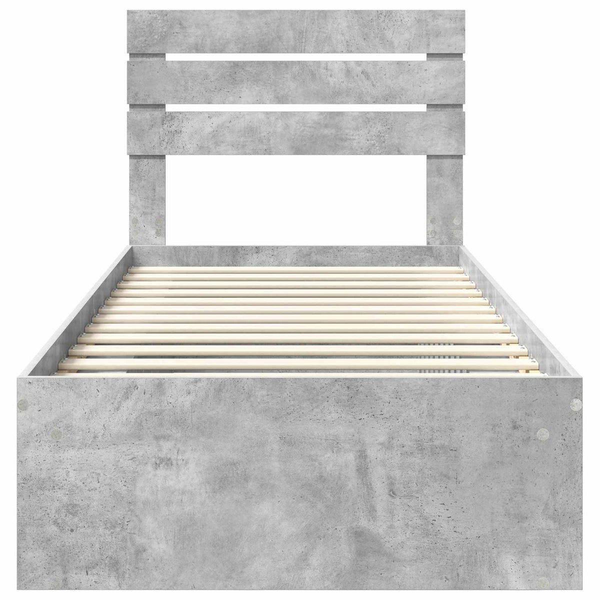 Krevetna konstrukcija s uzglavljem Betonska siva 100 x 200 cm