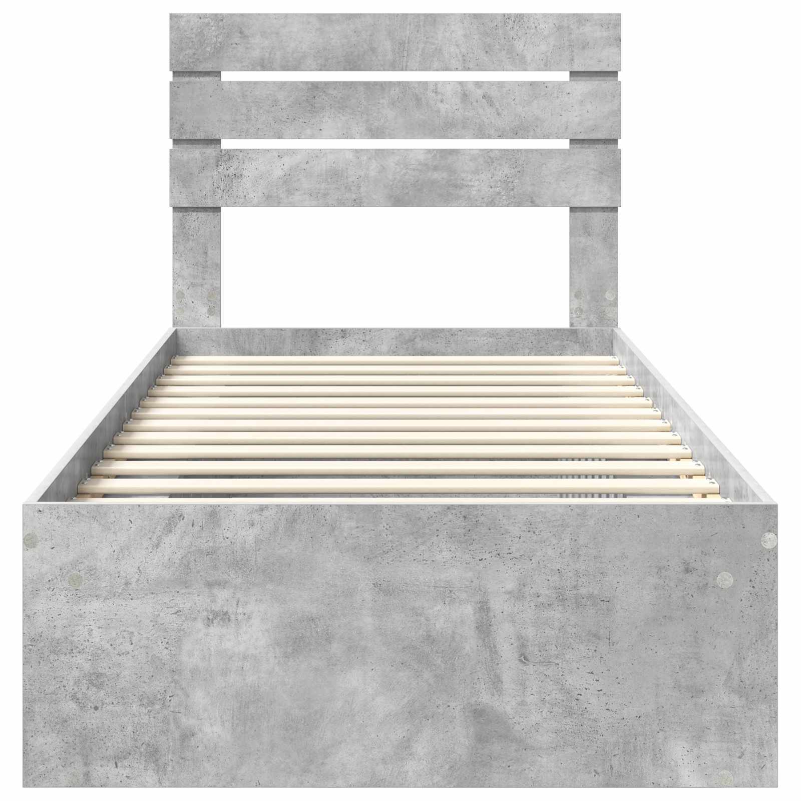 Krevetna konstrukcija Beton 90 x 200 cm Čvrsto borovo drvo