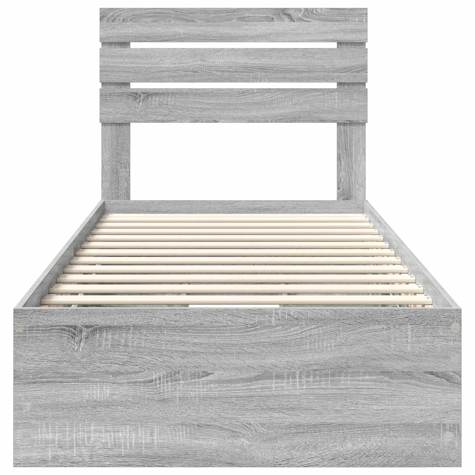 Krevetna konstrukcija Siva Sonoma 75 x 190 cm Inženjersko Drvo