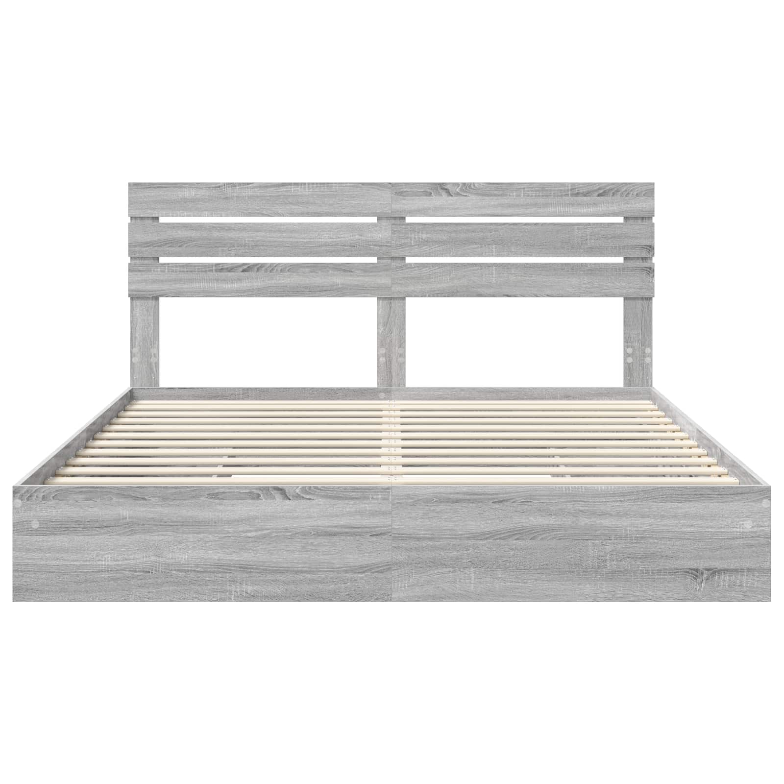 Krevet s od storage Siva Sonoma 200 x 200 cm Konstruirano drvo