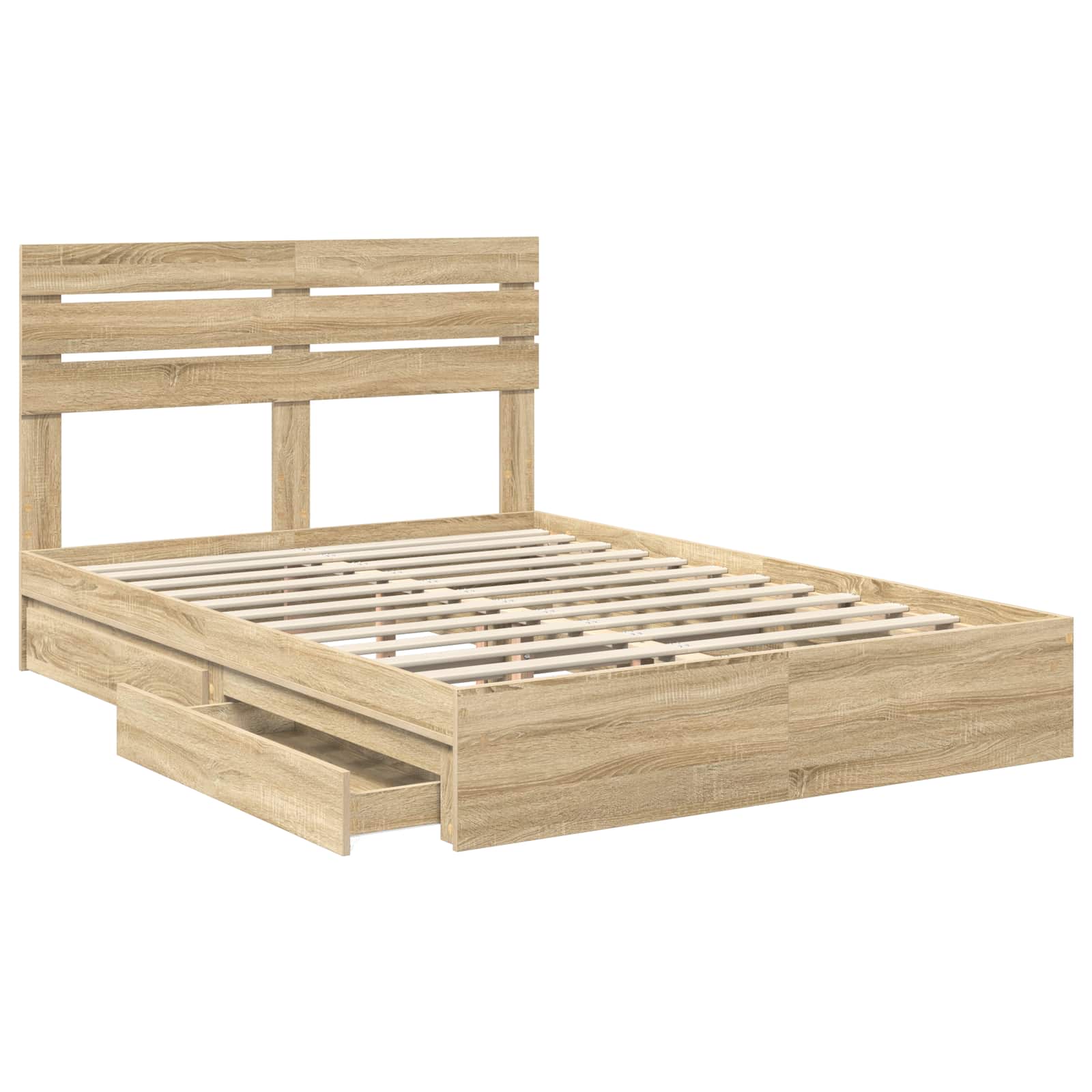 Krevet s od storage Sonoma hrast 160 x 200 cm Konstruirano drvo