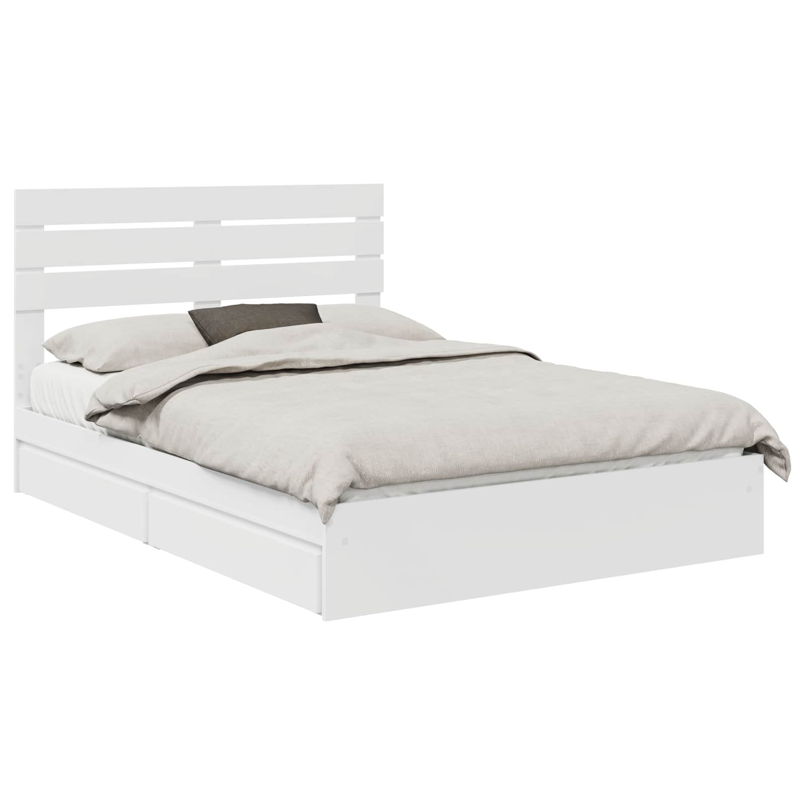 Krevet s od storage Bijelo 140 x 200 cm Konstruirano drvo