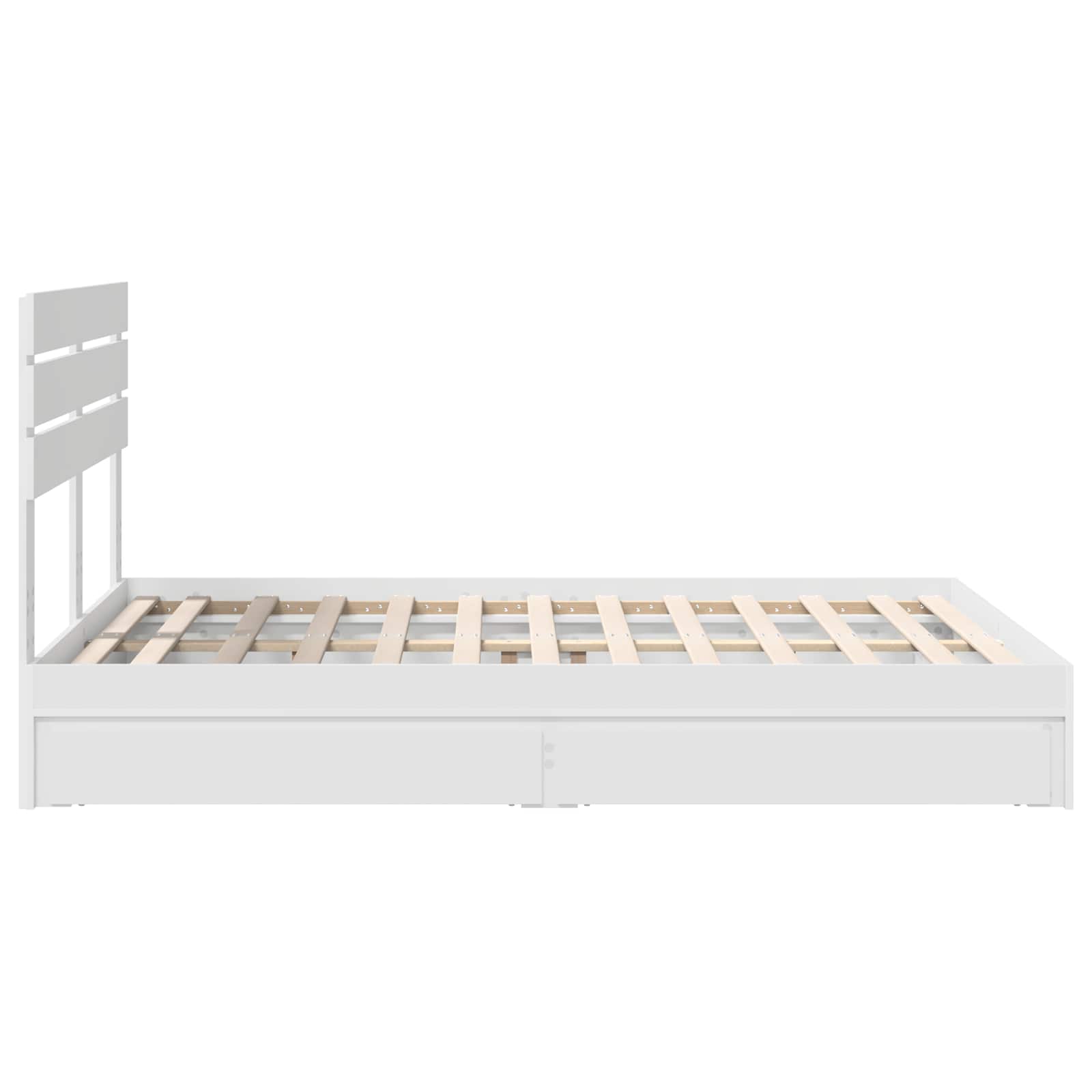 Krevet s od storage Bijelo 140 x 200 cm Konstruirano drvo
