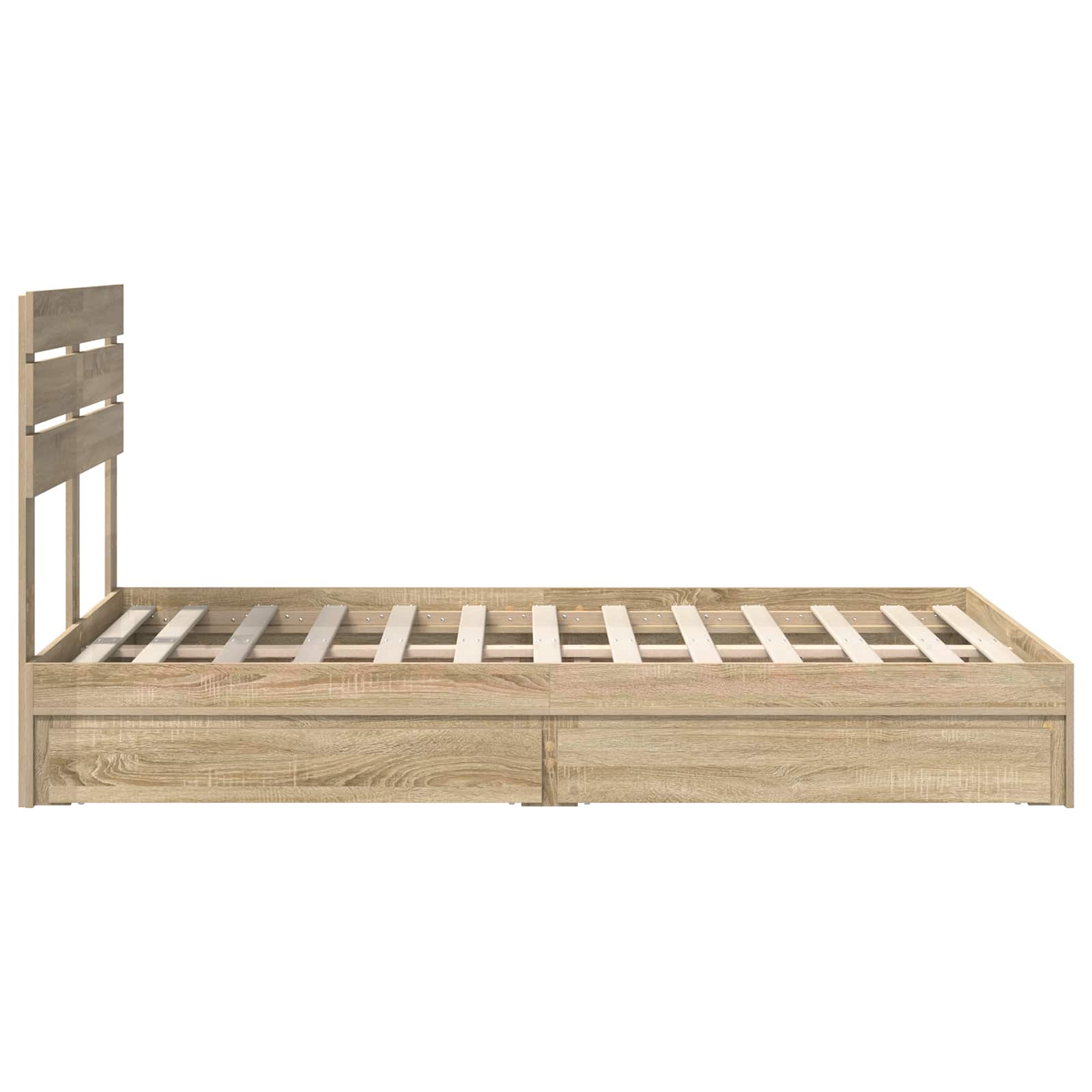 Krevet s od storage Sonoma hrast 135 x 190 cm Konstruirano drvo