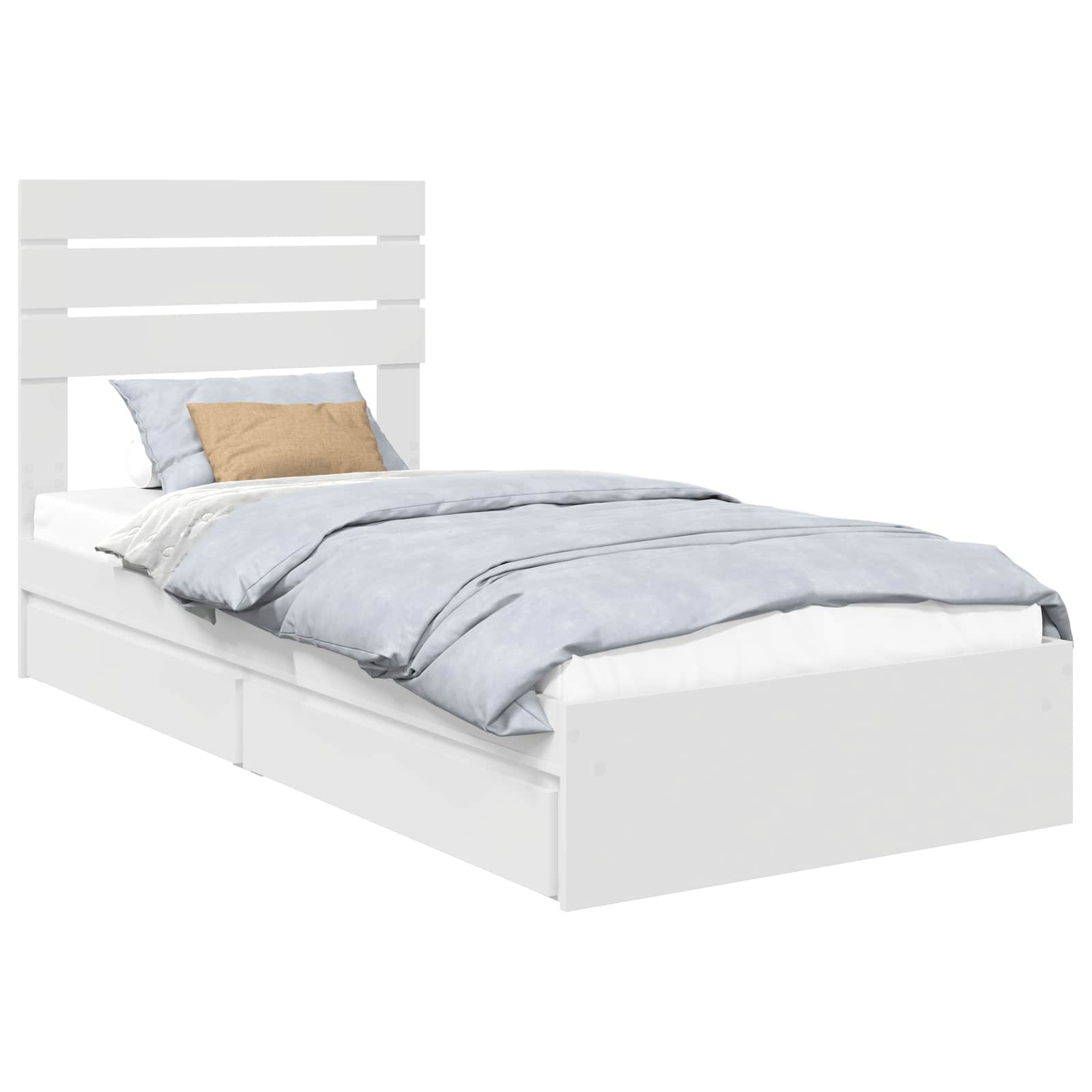 Krevet s od storage Bijelo 90 x 200 cm Konstruirano drvo