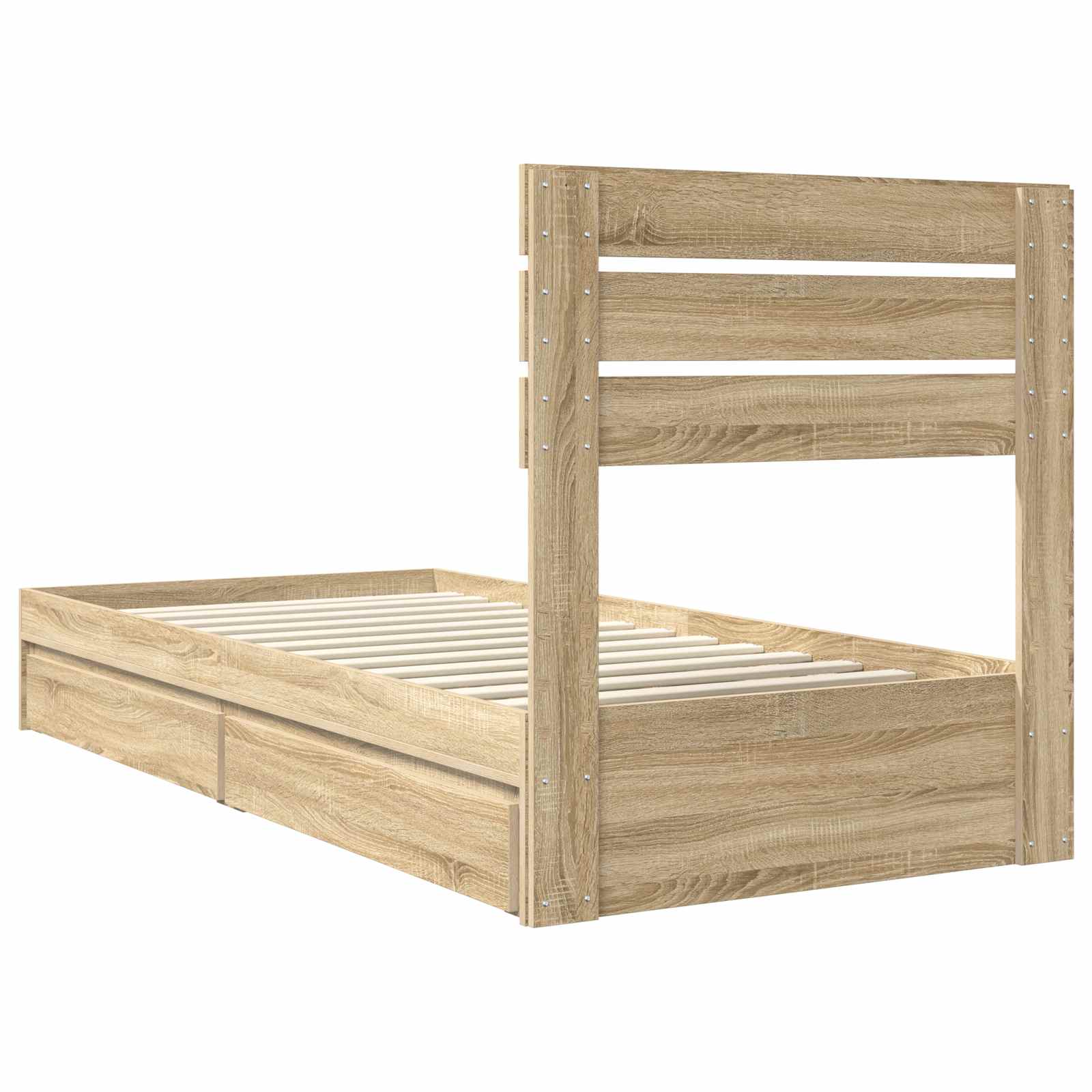 Krevet s od storage Sonoma hrast 90 x 190 cm Konstruirano drvo