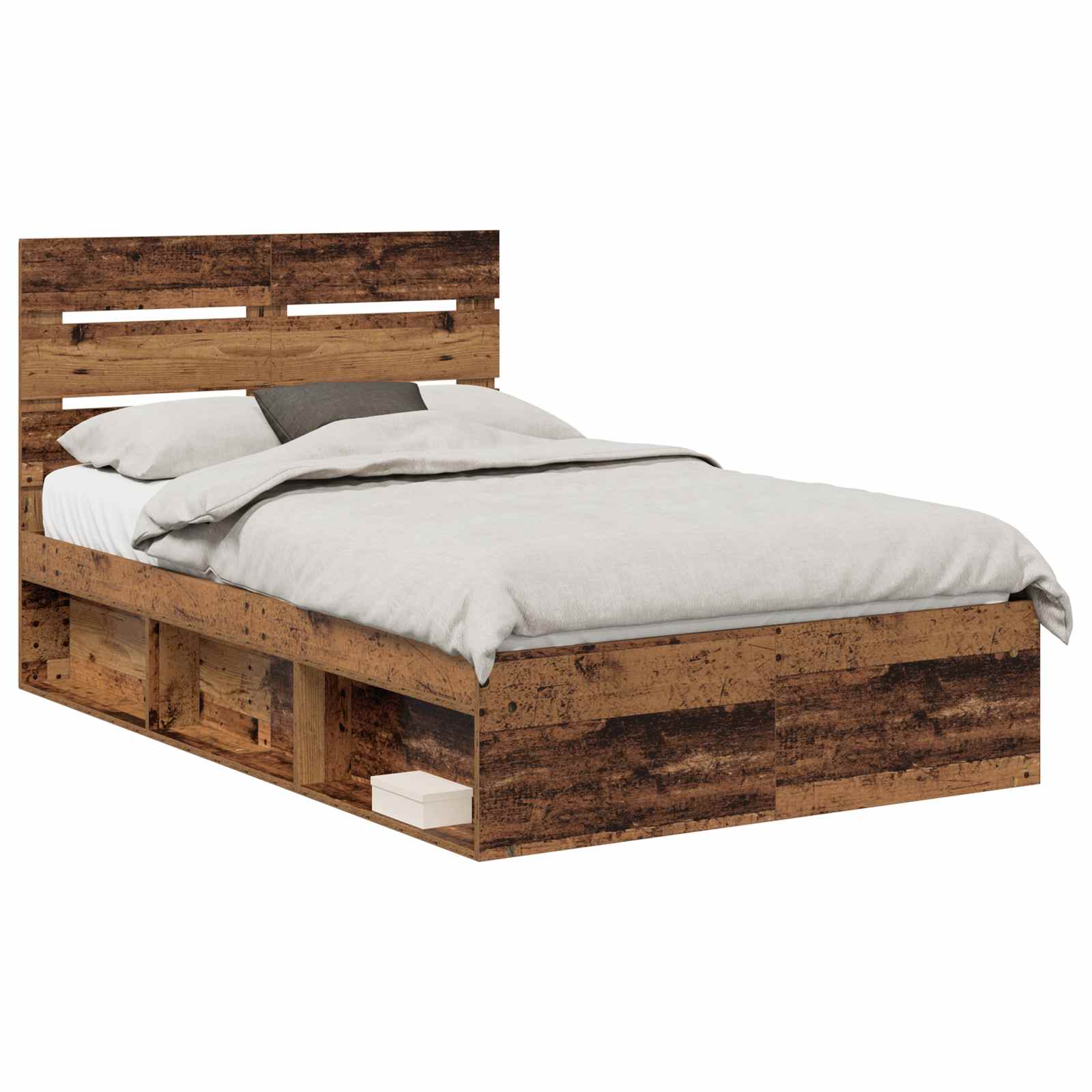 Krevetna konstrukcija s uzglavljem Staro drvo 135 x 190 cm