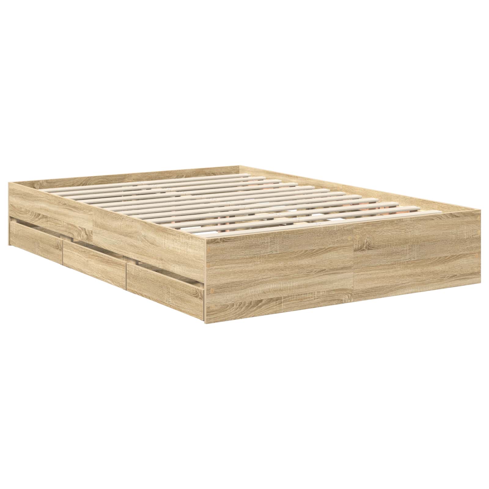 Krevetna konstrukcija s ladicama Sonoma hrast 140 x 200 cm