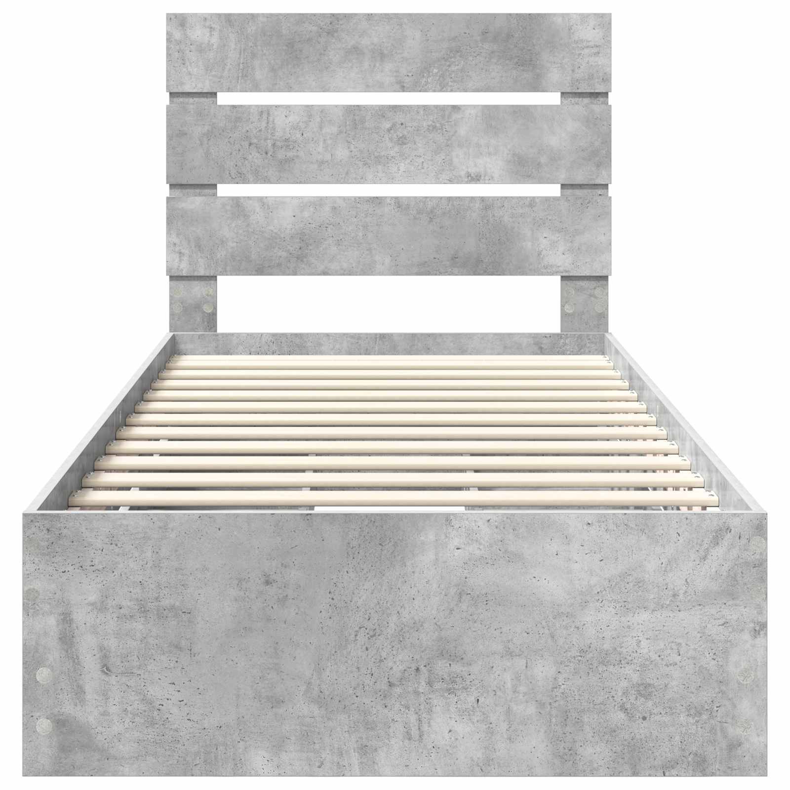 Krevetna konstrukcija s ladicama Betonski sivi 90 x 190 cm