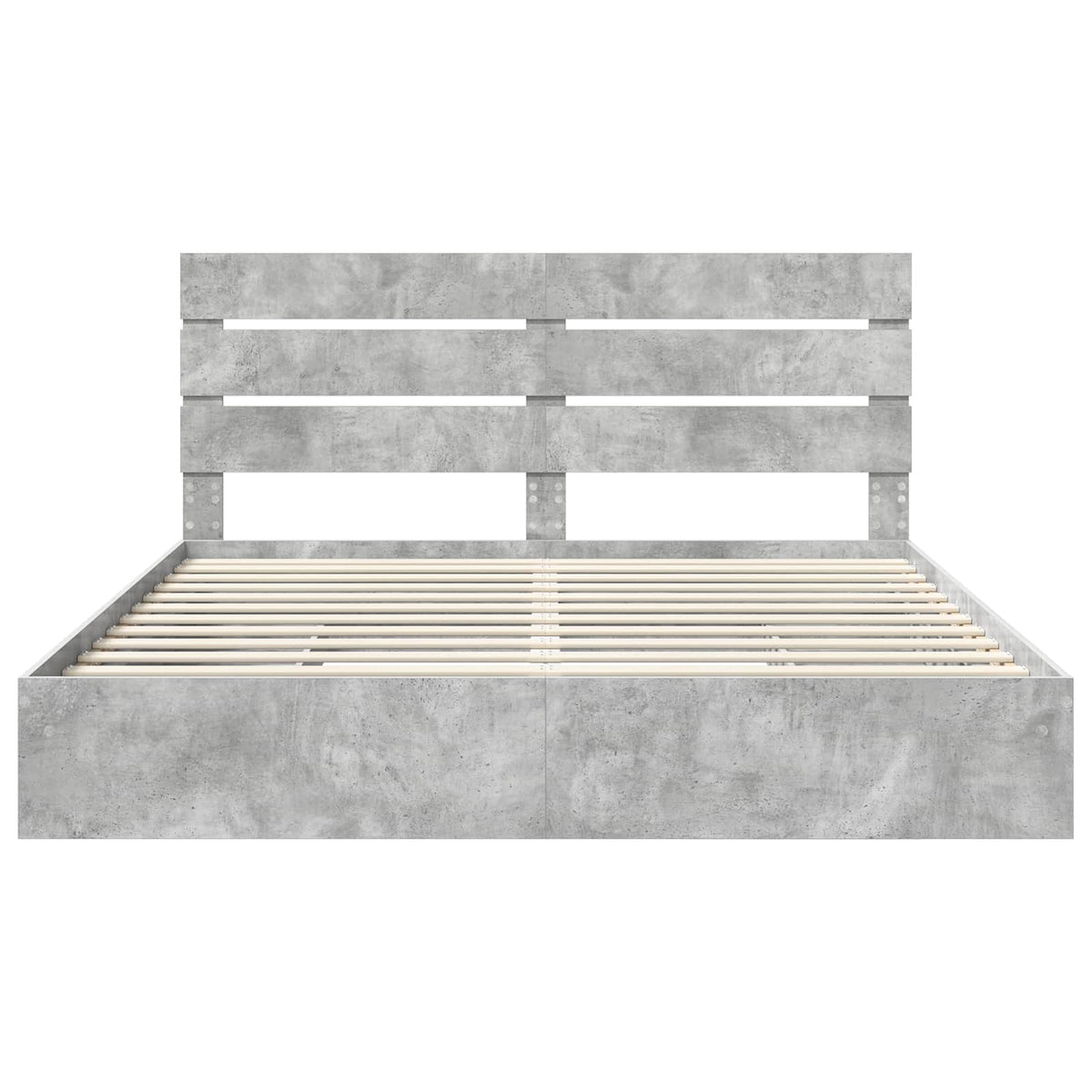 Krevet s od storage s ladicama Betonski sivi 200 x 200 cm