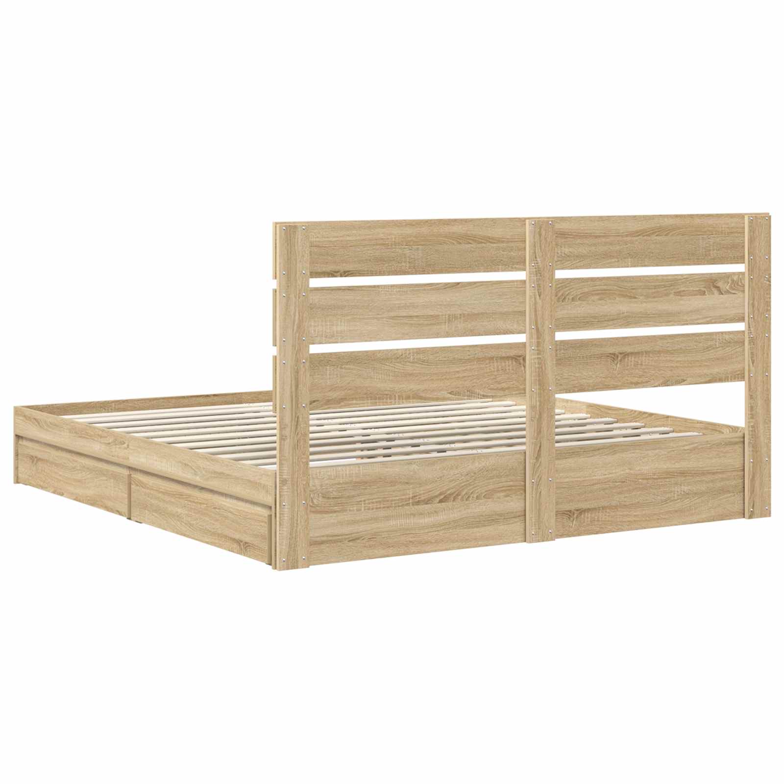 Krevet s od storage Sonoma hrast 180 x 200 cm Konstruirano drvo