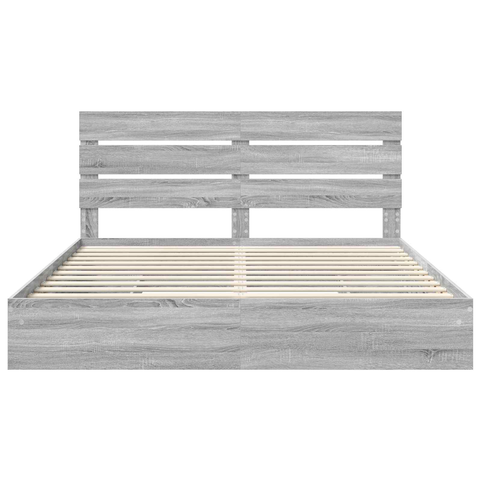 Krevet s od storage Siva Sonoma 180 x 200 cm Konstruirano drvo
