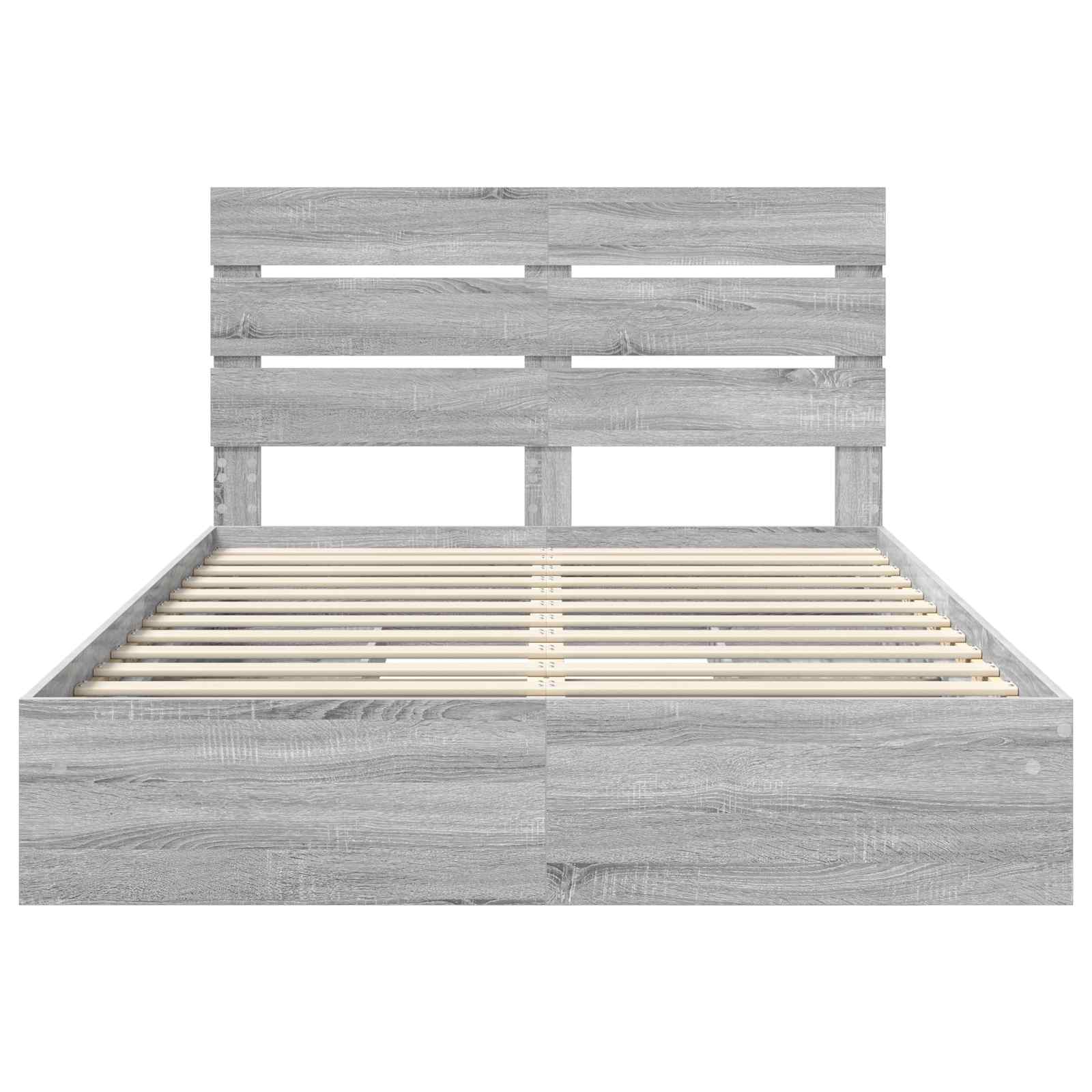 Krevet s od storage Siva Sonoma 160 x 200 cm Konstruirano drvo
