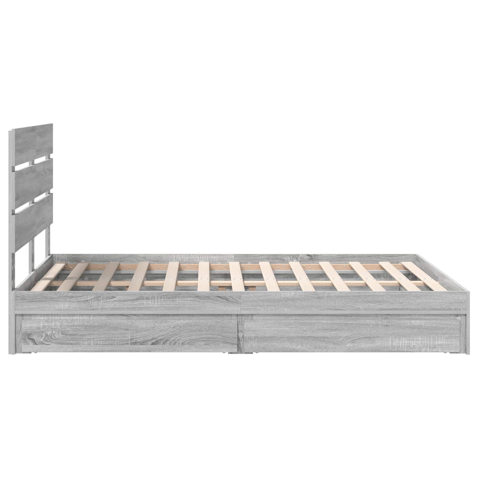 Krevet s od storage Siva Sonoma 160 x 200 cm Konstruirano drvo